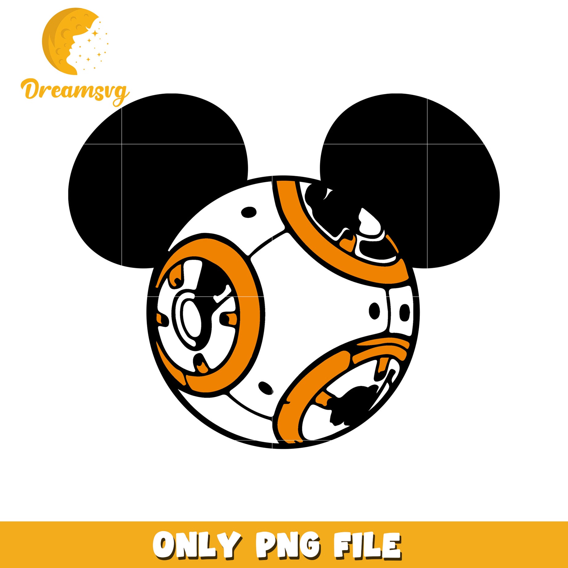 Mickey Mouse BB8 PNG Design