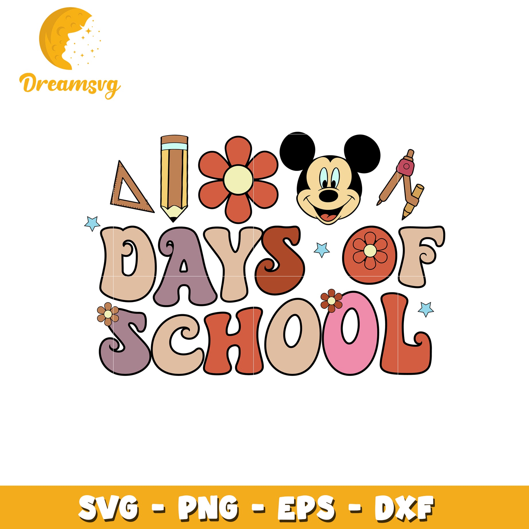 Mickey Mouse Back to School SVG