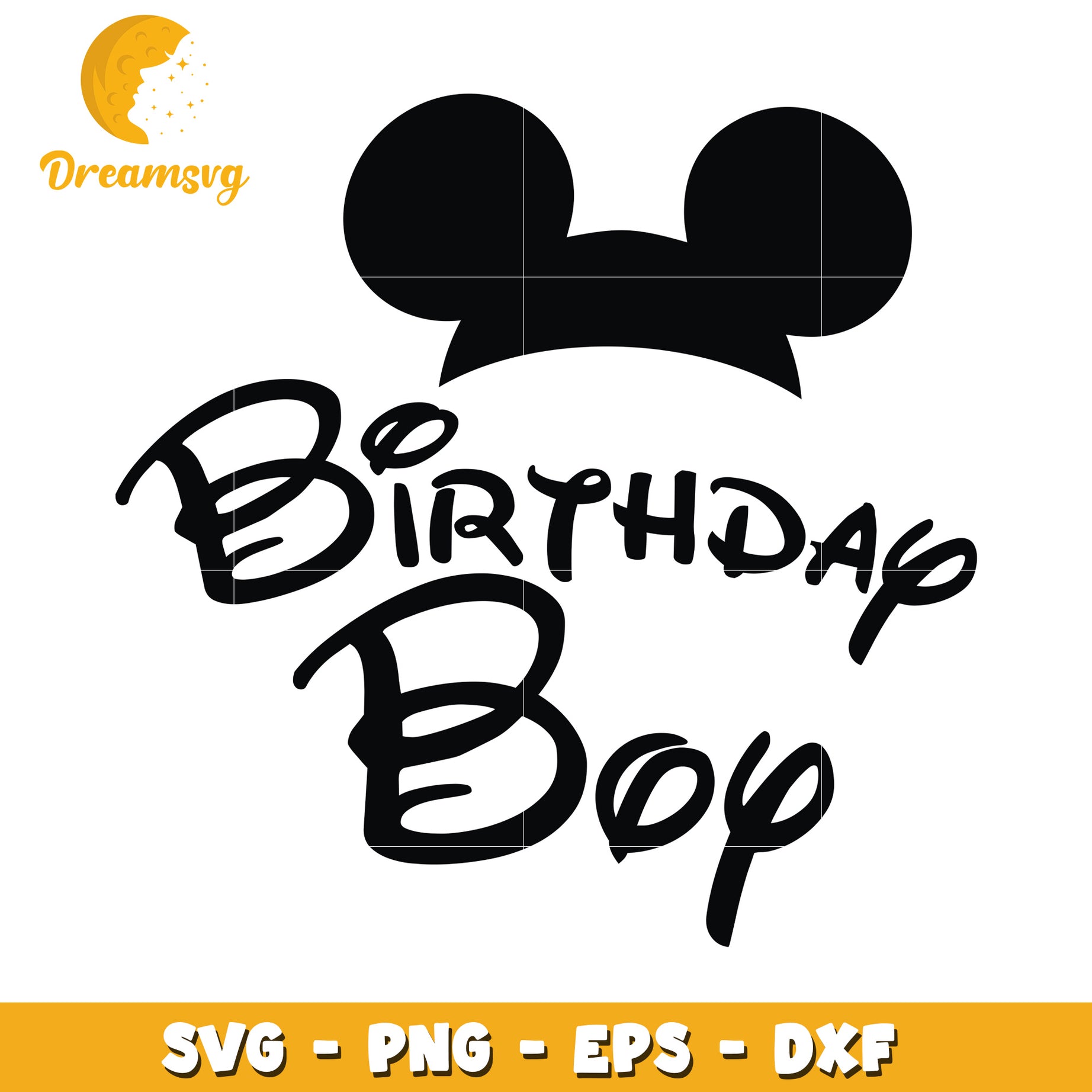 Mickey Mouse Birthday Boy SVG Cut File