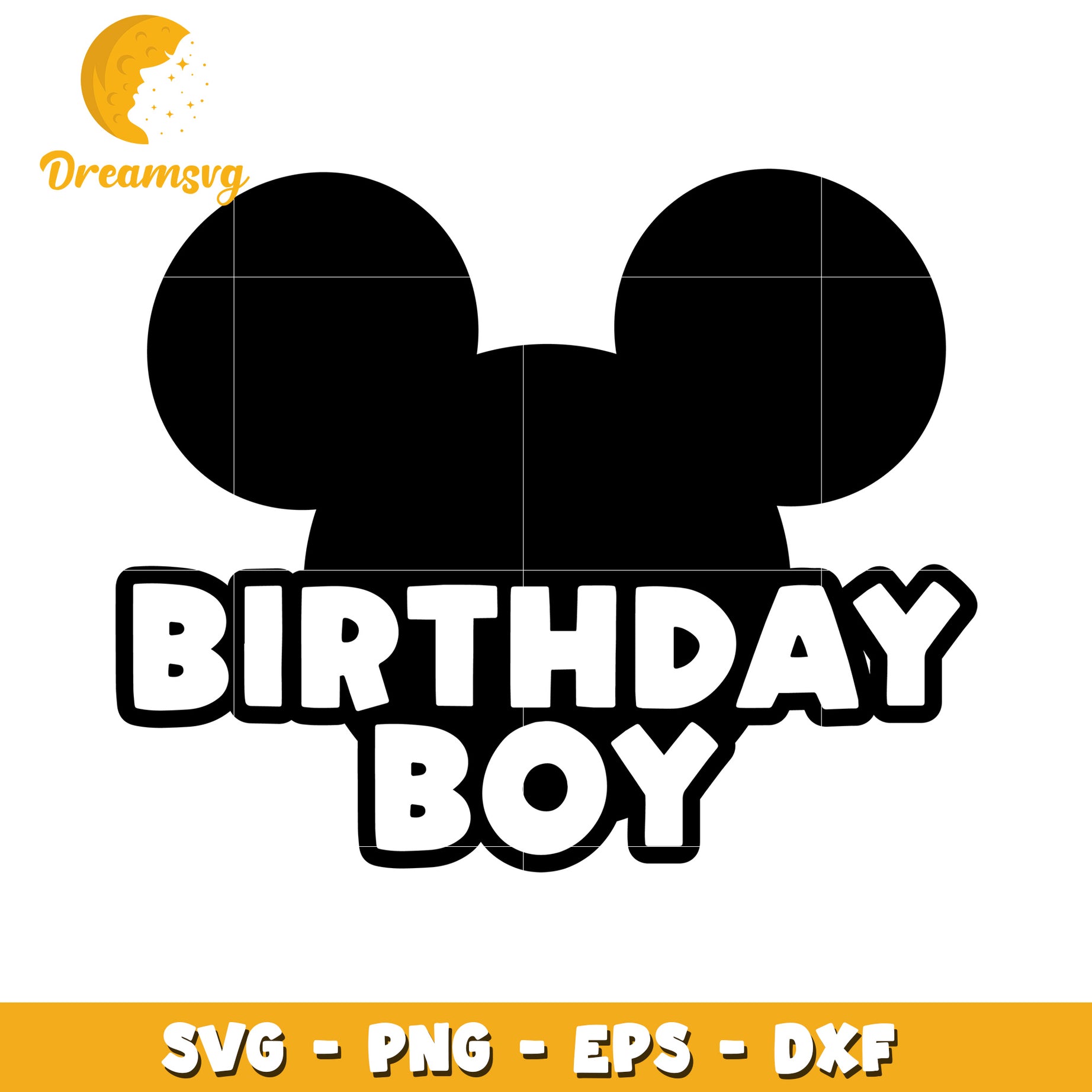Mickey Mouse Birthday Boy SVG PNG EPS DXF