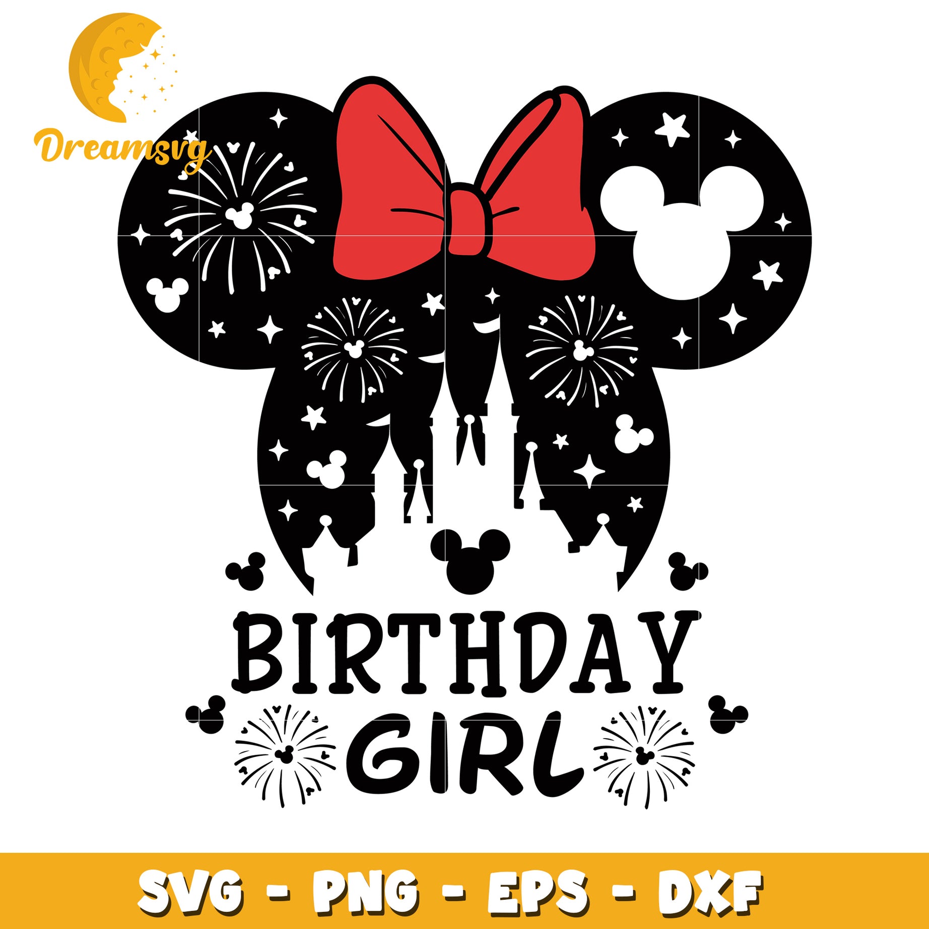 Mickey Mouse Birthday Girl SVG Cut File