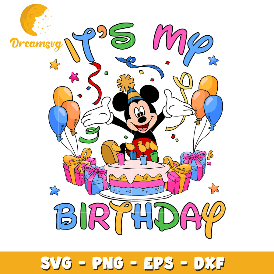 Mickey Mouse Birthday SVG PNG EPS DXF