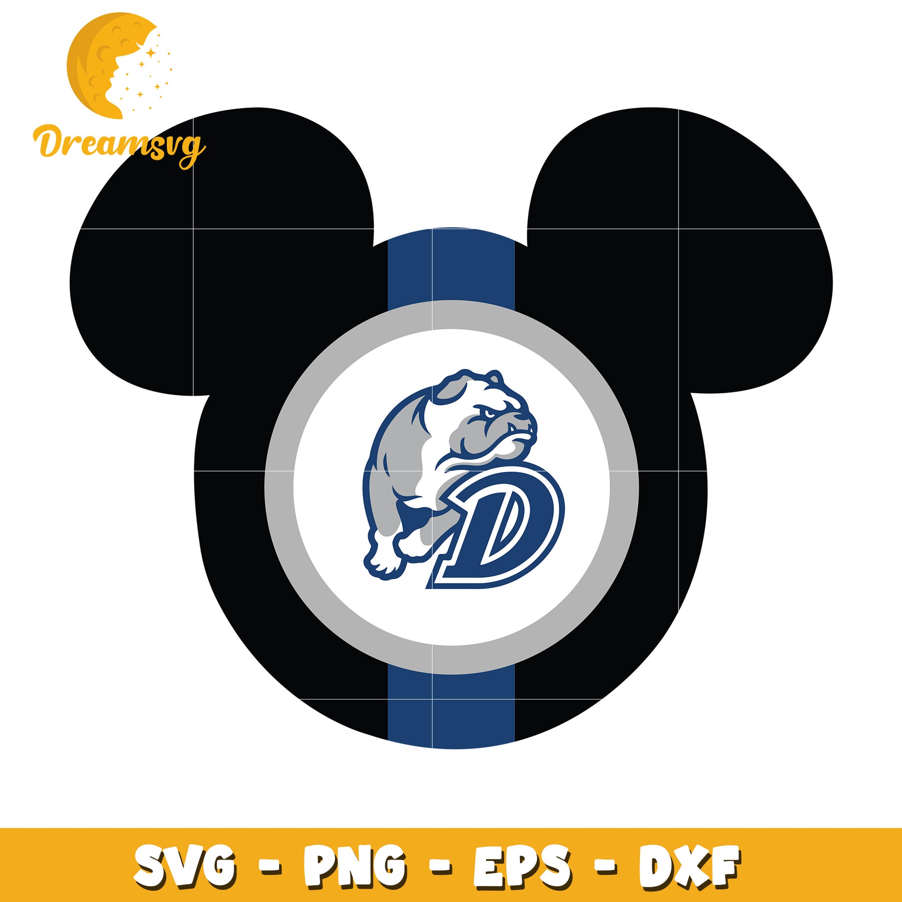 Mickey Mouse Bulldog SVG PNG EPS DXF