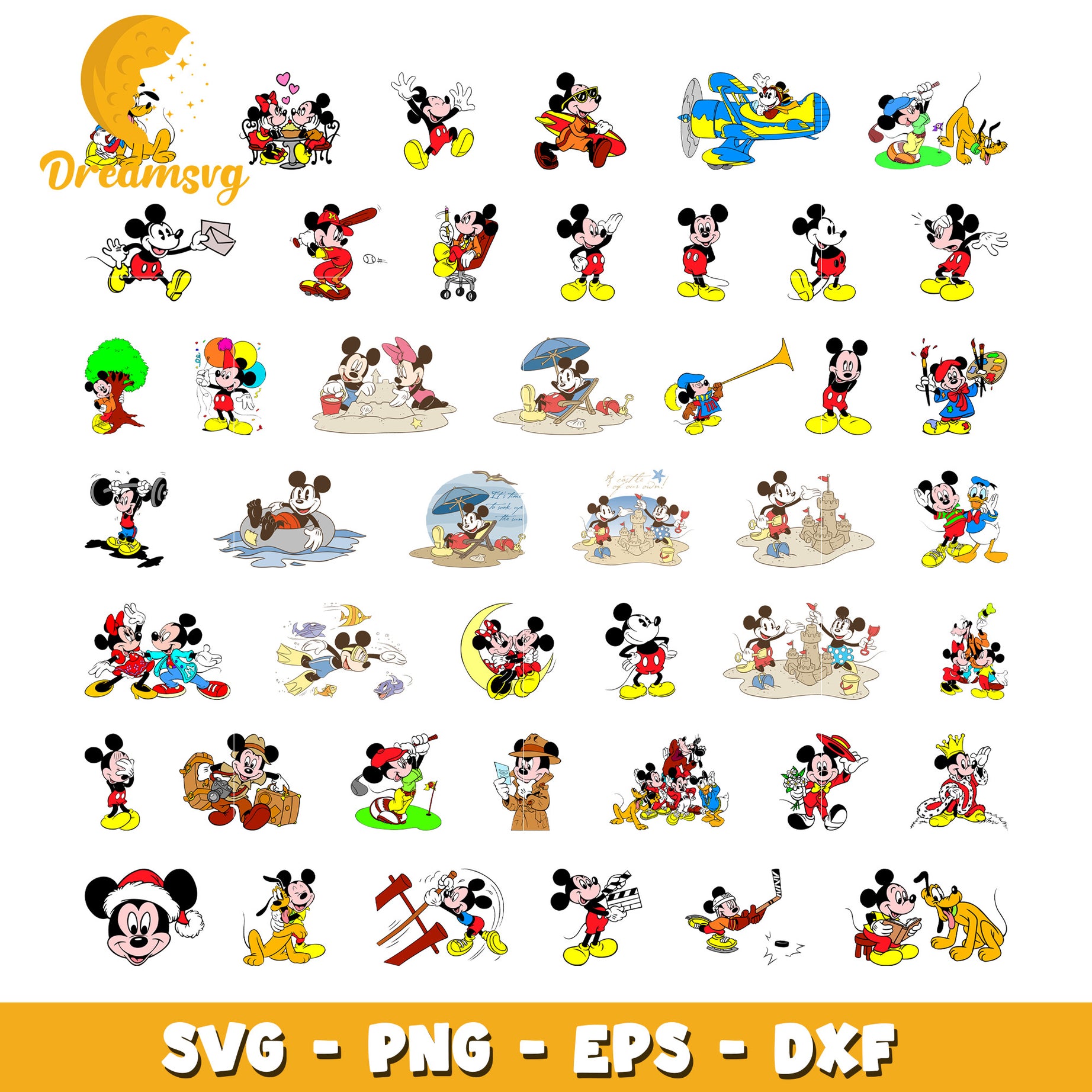 Mickey mouse friends design bundle svg, disney mickey mouse​ svg