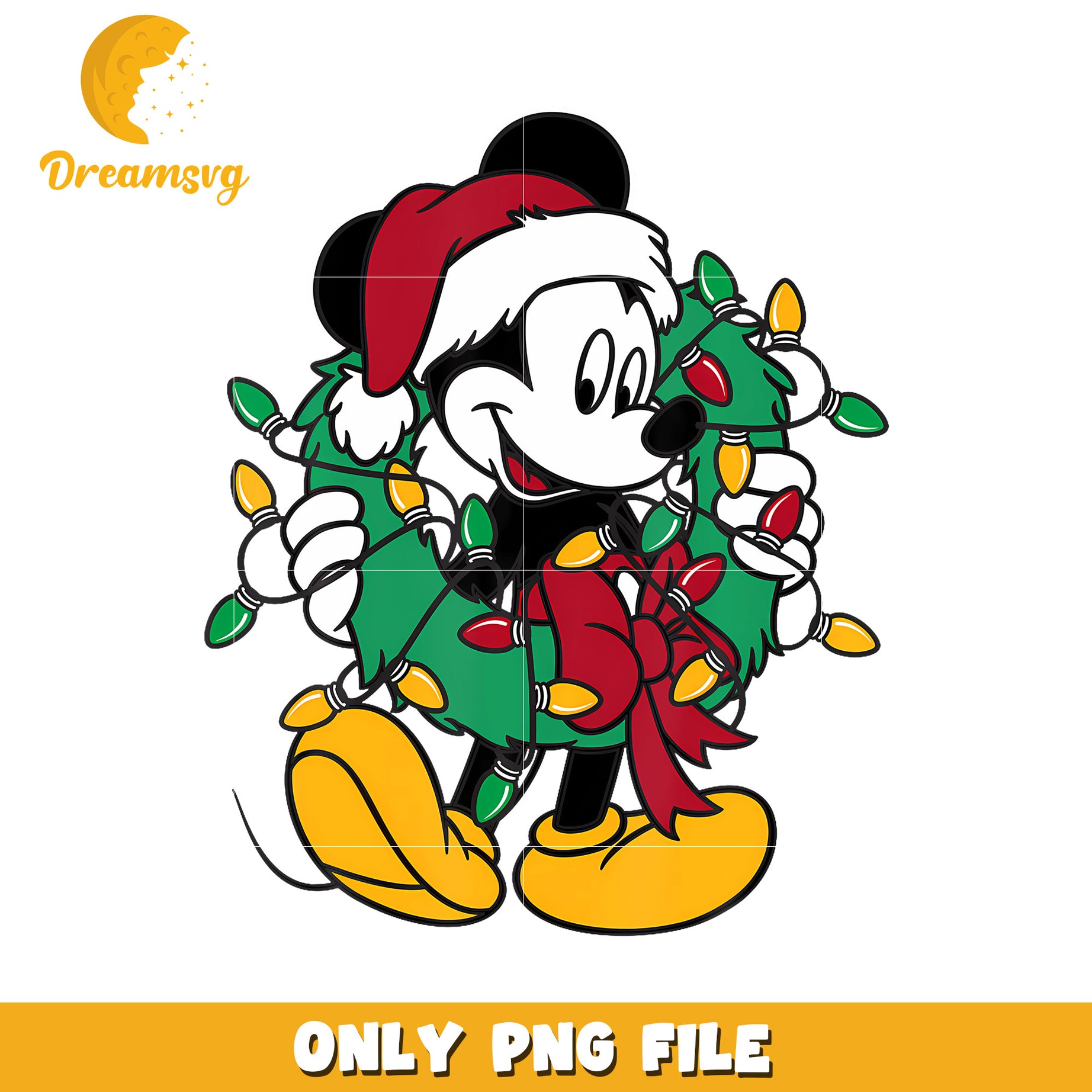 Mickey Mouse Christmas Lights png, funny images png, mickey mouse png