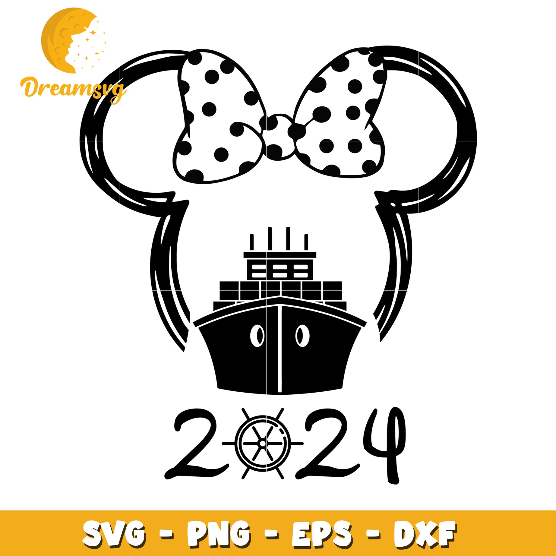 Mickey Mouse Cruise 2024 SVG PNG EPS DXF