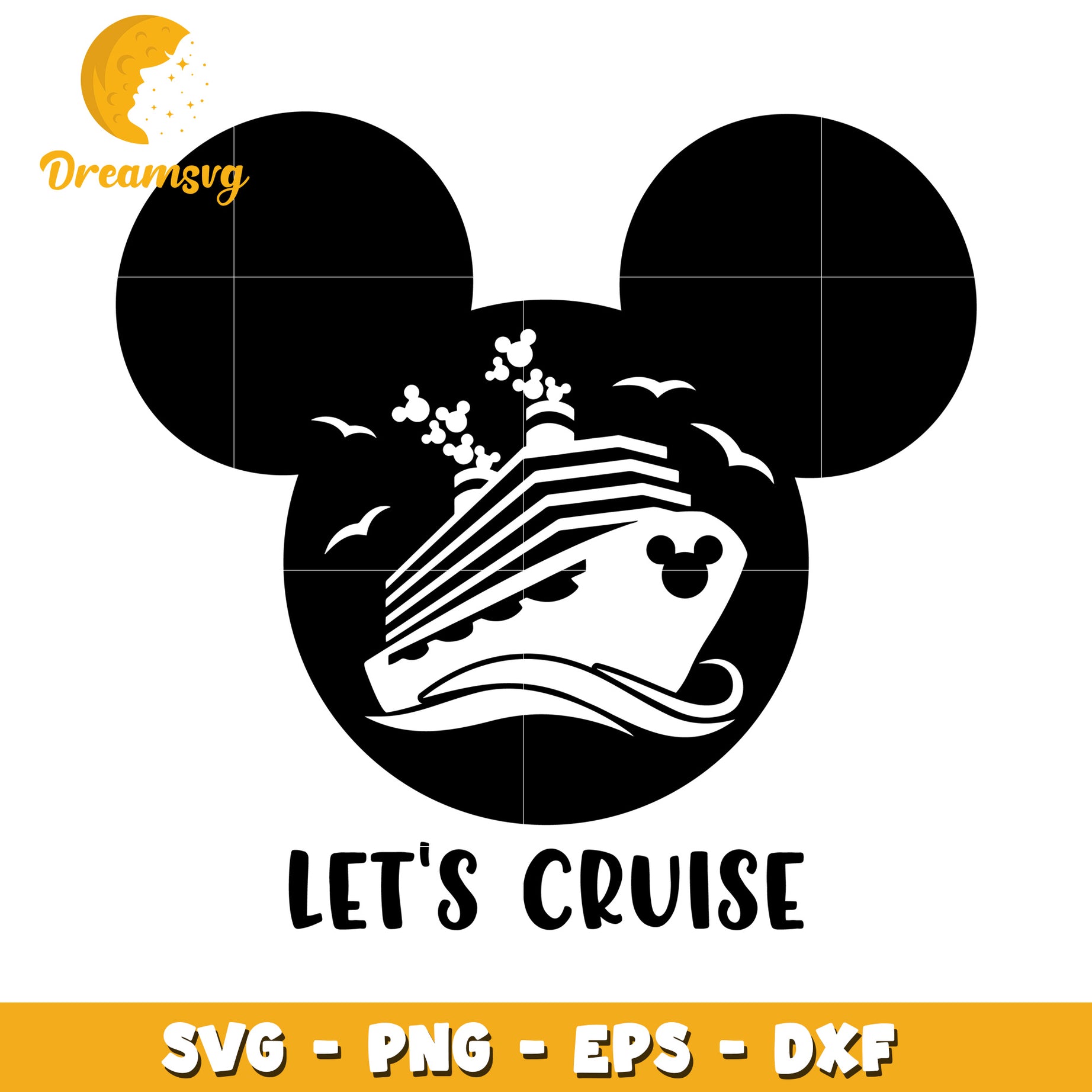 Mickey Mouse Cruise SVG PNG EPS DXF