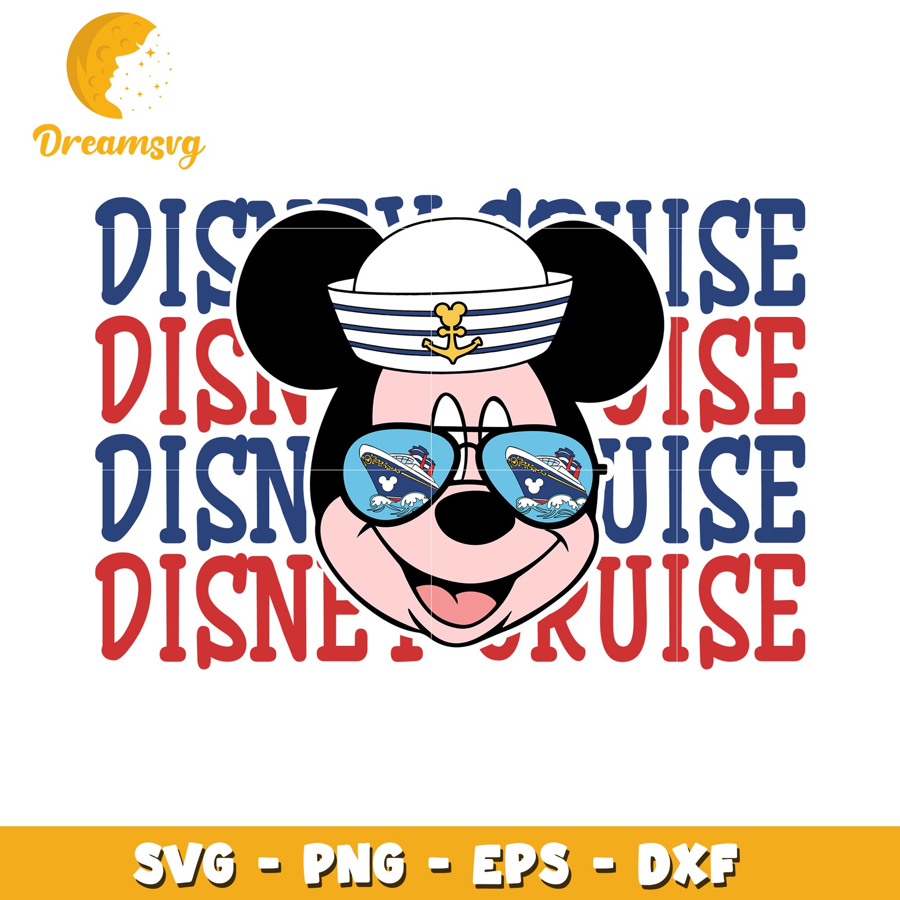 Mickey Mouse Disney Cruise SVG Cut File