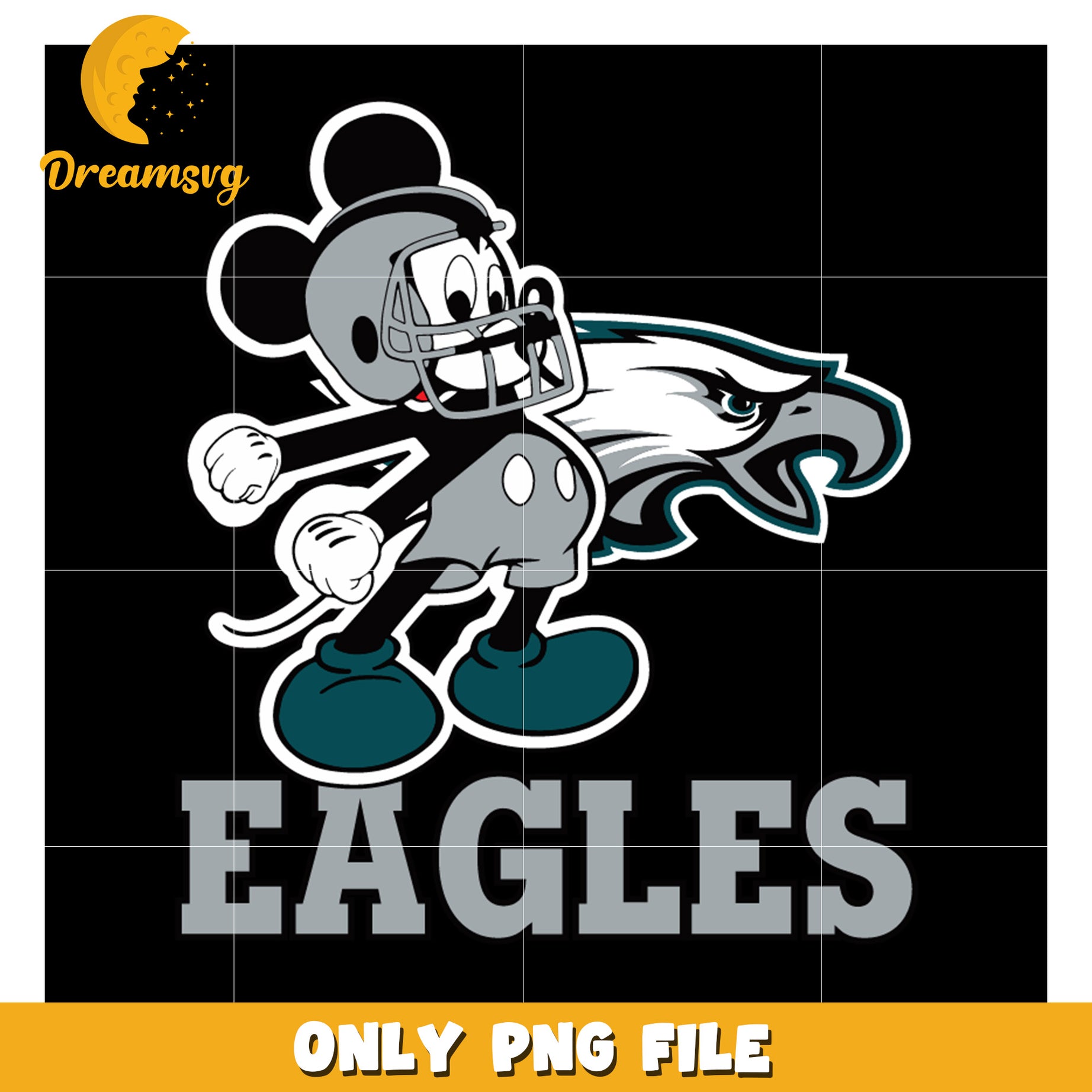 Mickey Mouse Eagles PNG Football