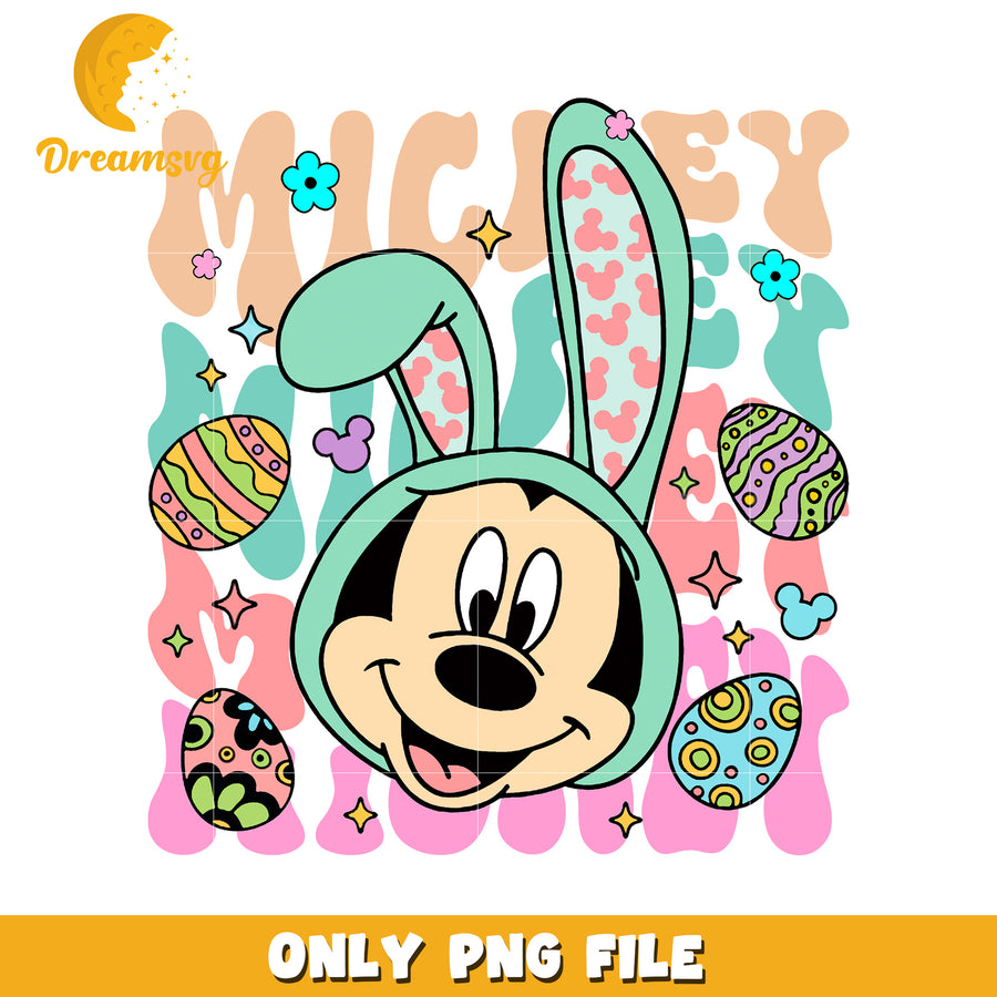 Mickey Mouse Easter Bunny PNG File for Spring Decor