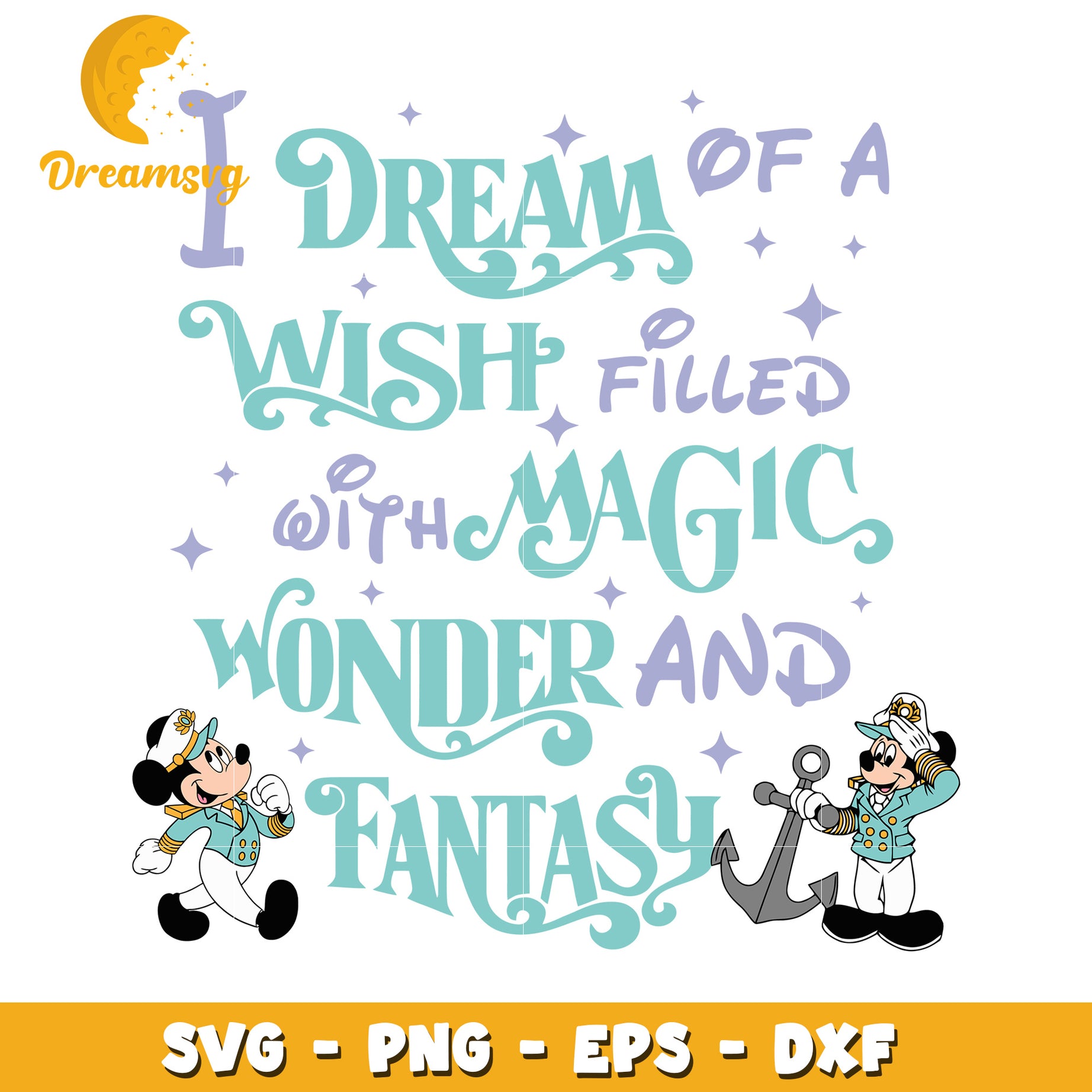 Mickey Mouse Fantasy SVG Cut File