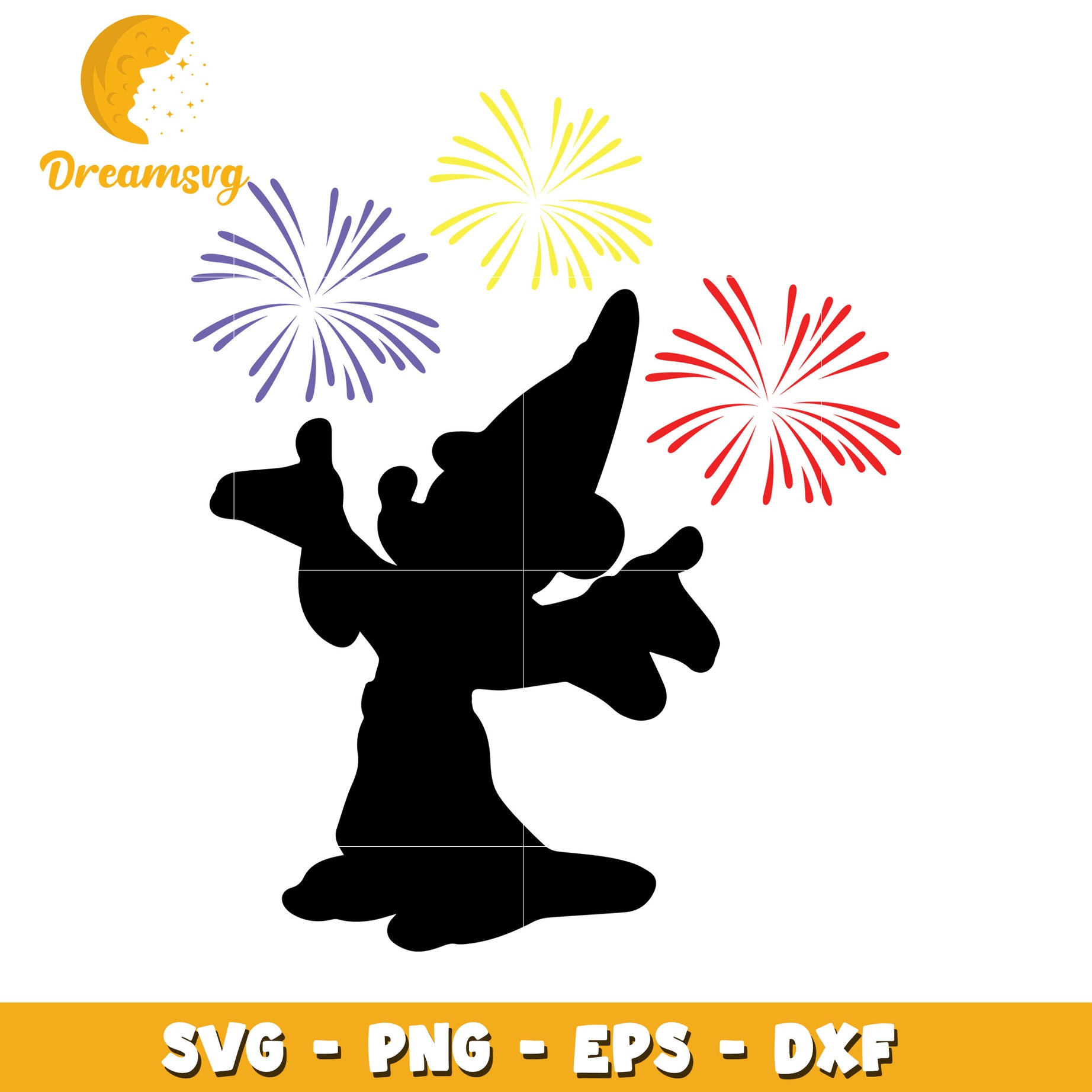 Mickey Mouse Fireworks SVG PNG EPS DXF