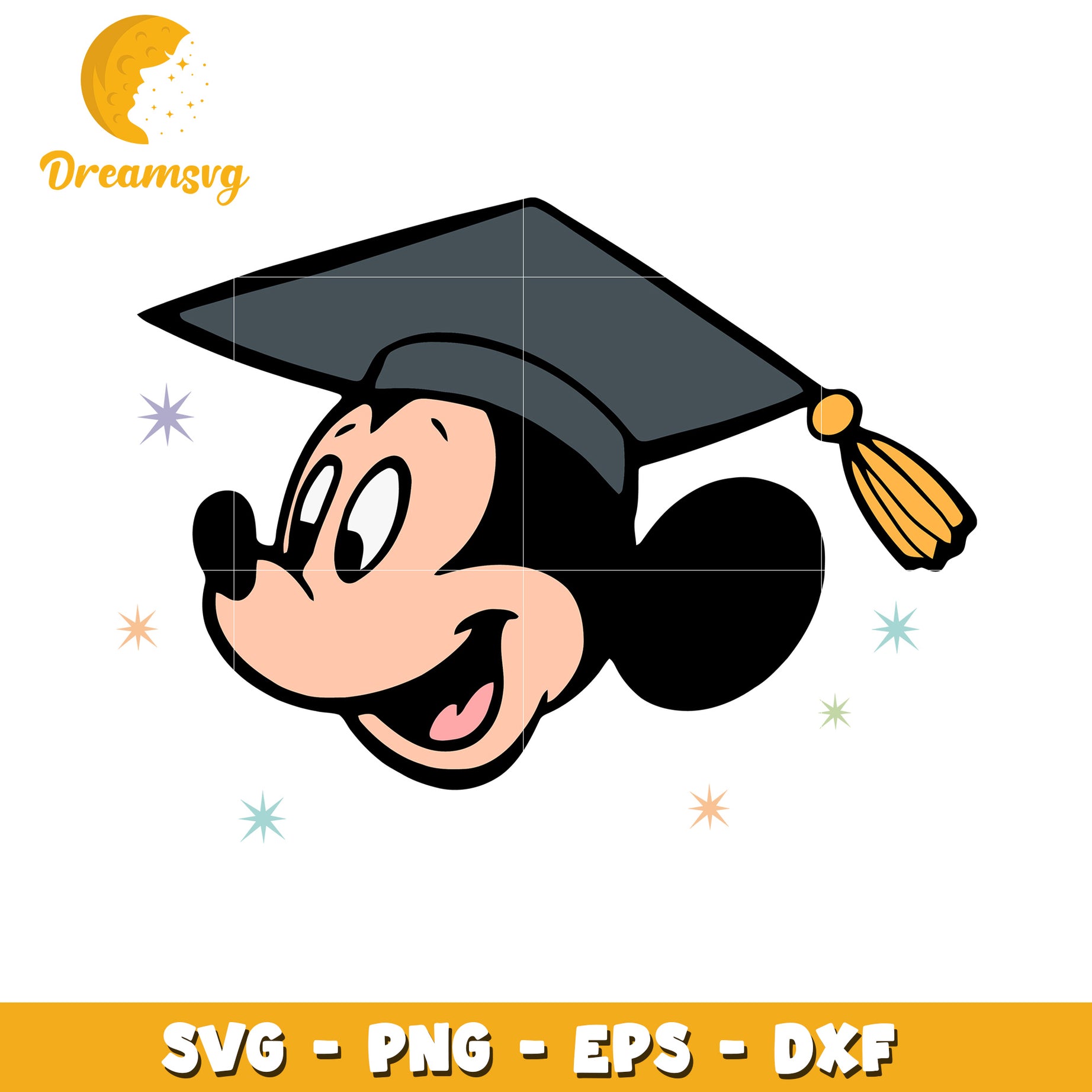 Mickey Mouse Graduation SVG PNG EPS DXF