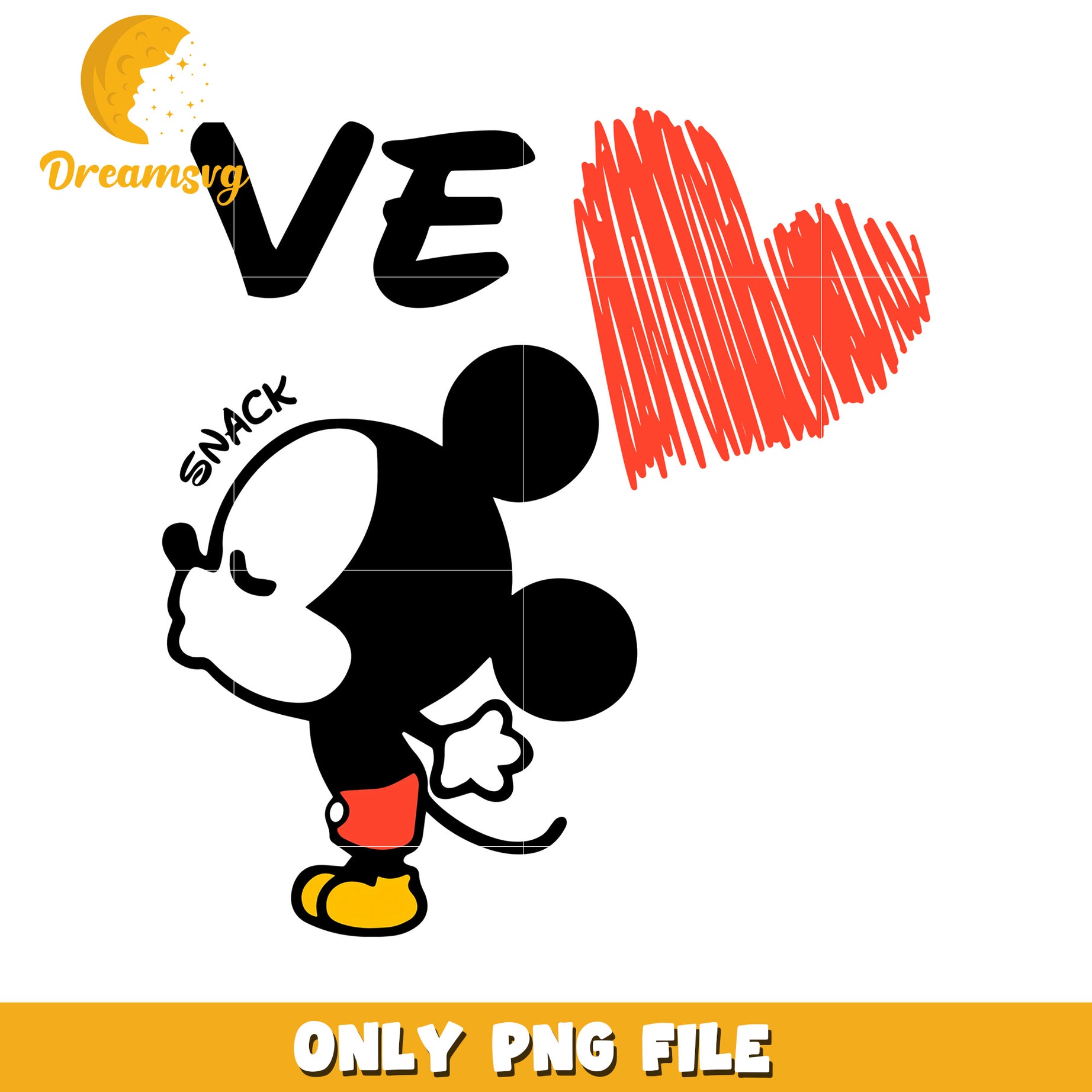 Mickey Mouse Love PNG Download