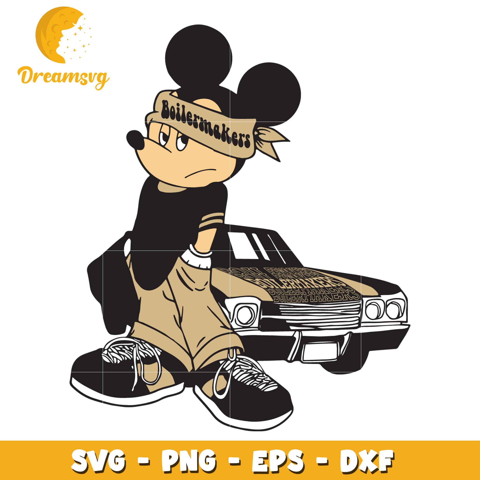 Mickey Mouse Lowrider SVG Cut File