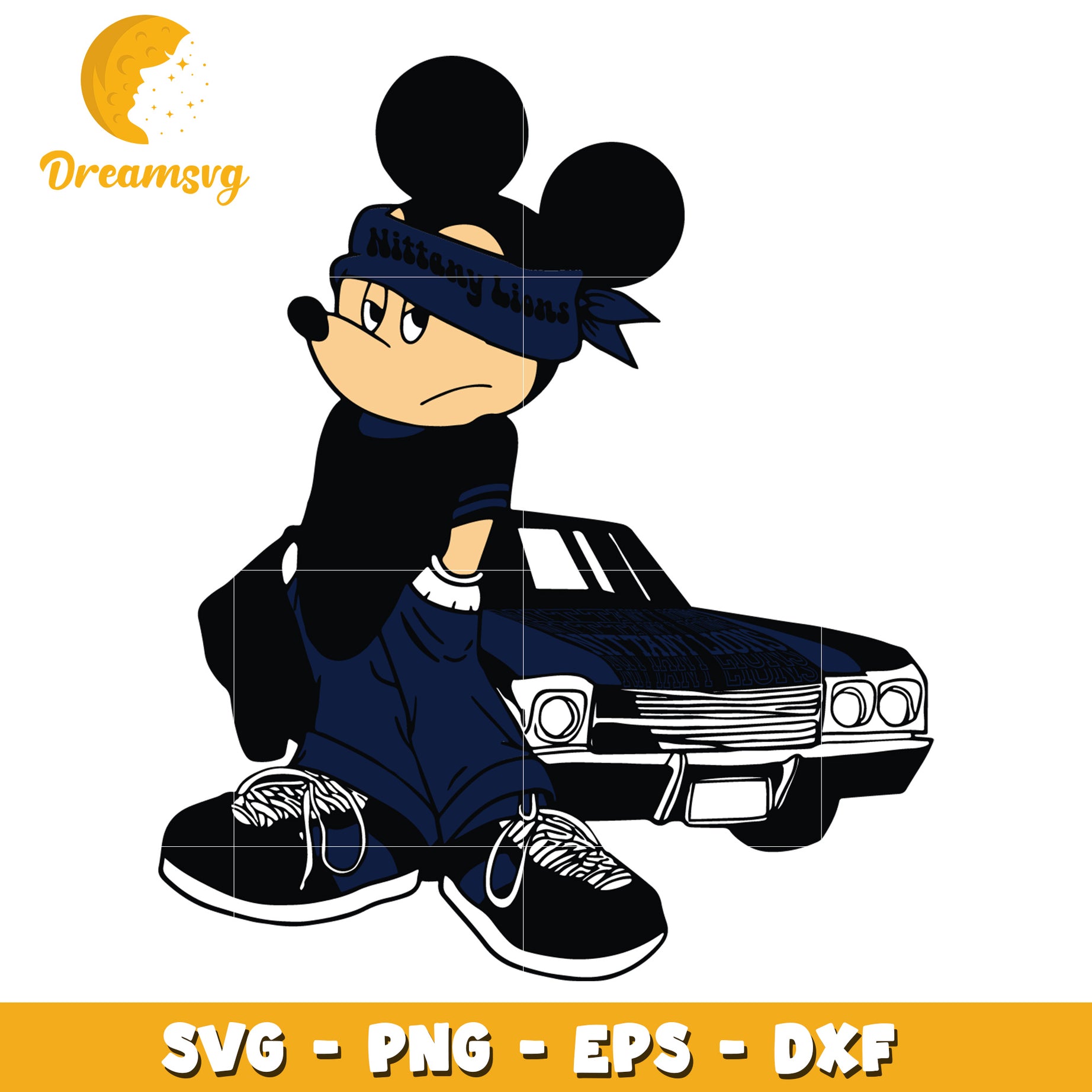 Mickey Mouse Lowrider SVG PNG EPS DXF