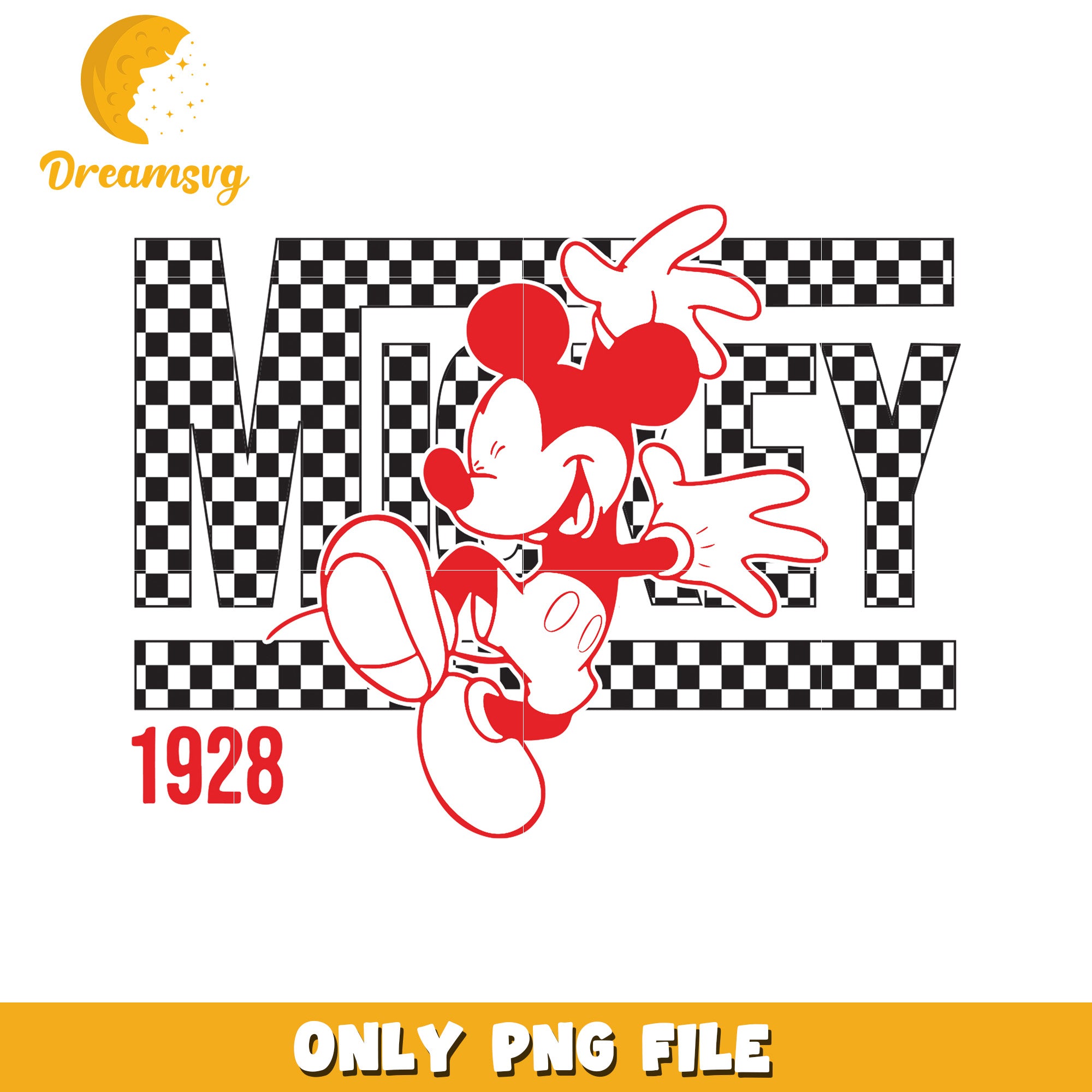 Mickey Mouse PNG 1928 Checkered Flag