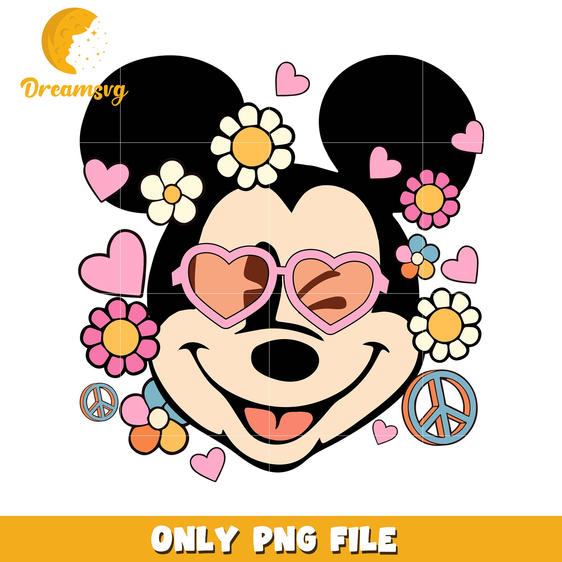 Mickey Mouse PNG Flower Power – DreamSVG Store