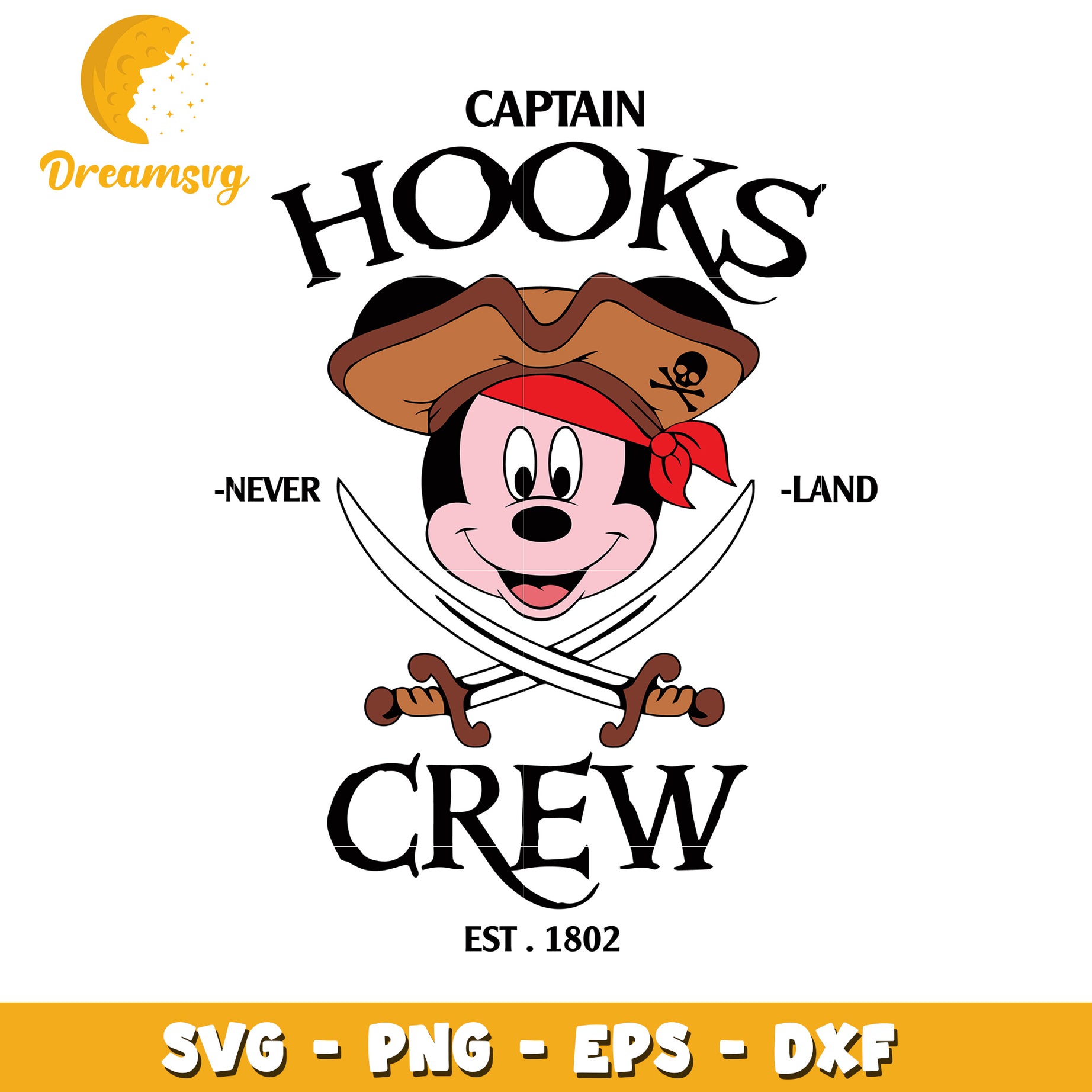 Mickey Mouse Pirate Crew SVG Cut File