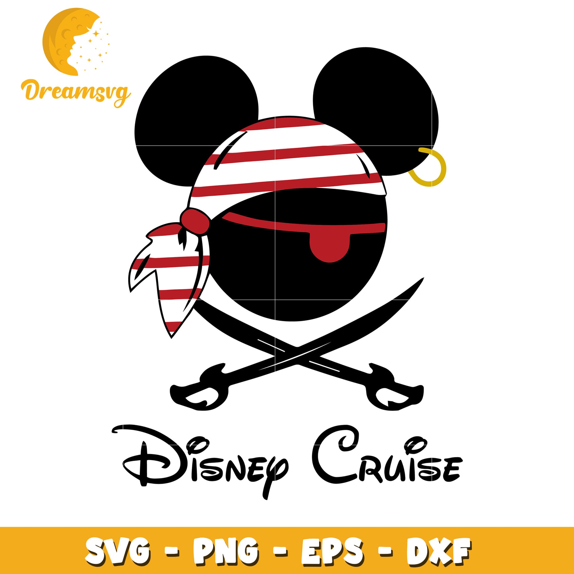Mickey Mouse Pirate Disney Cruise SVG