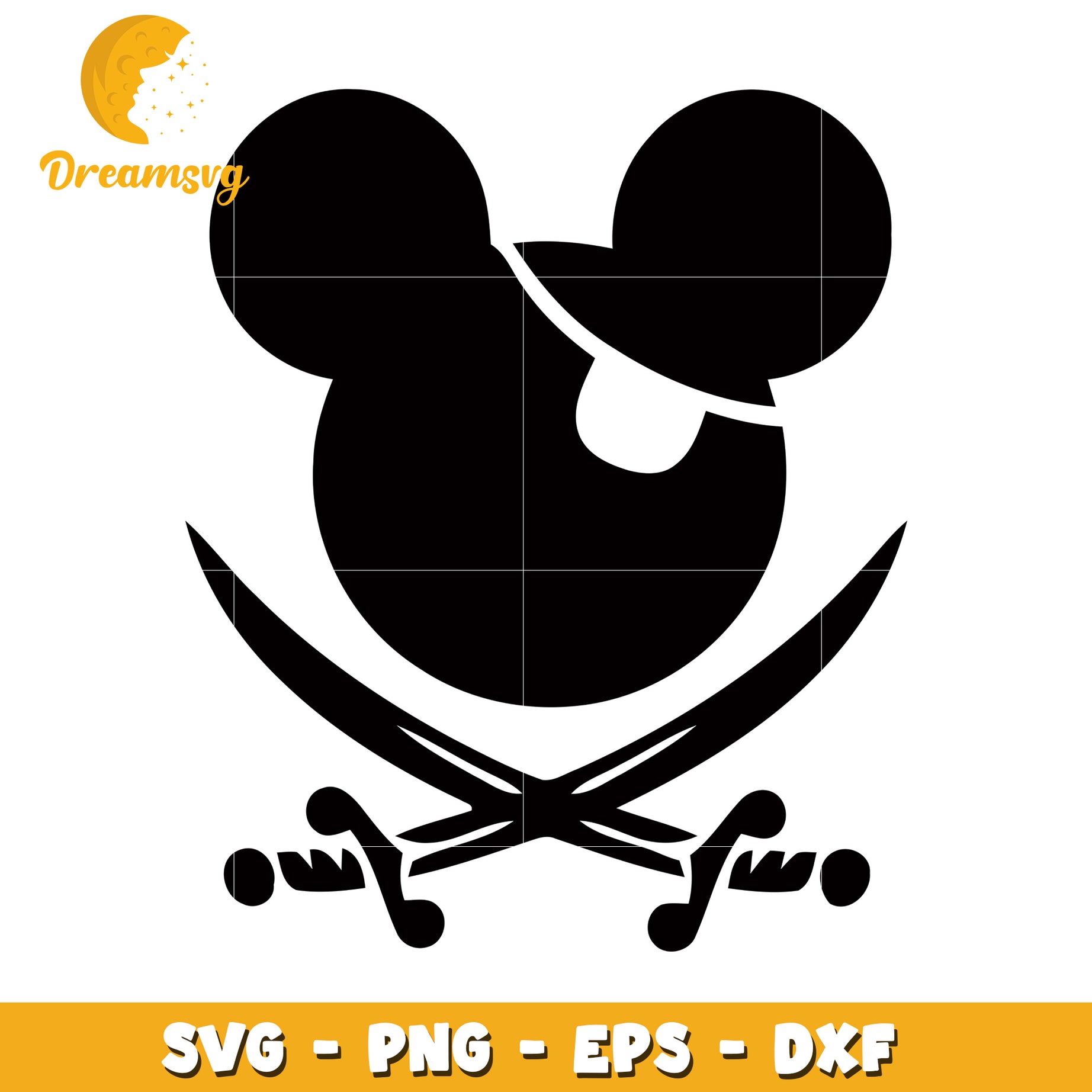 Mickey Mouse Pirate SVG Cut File