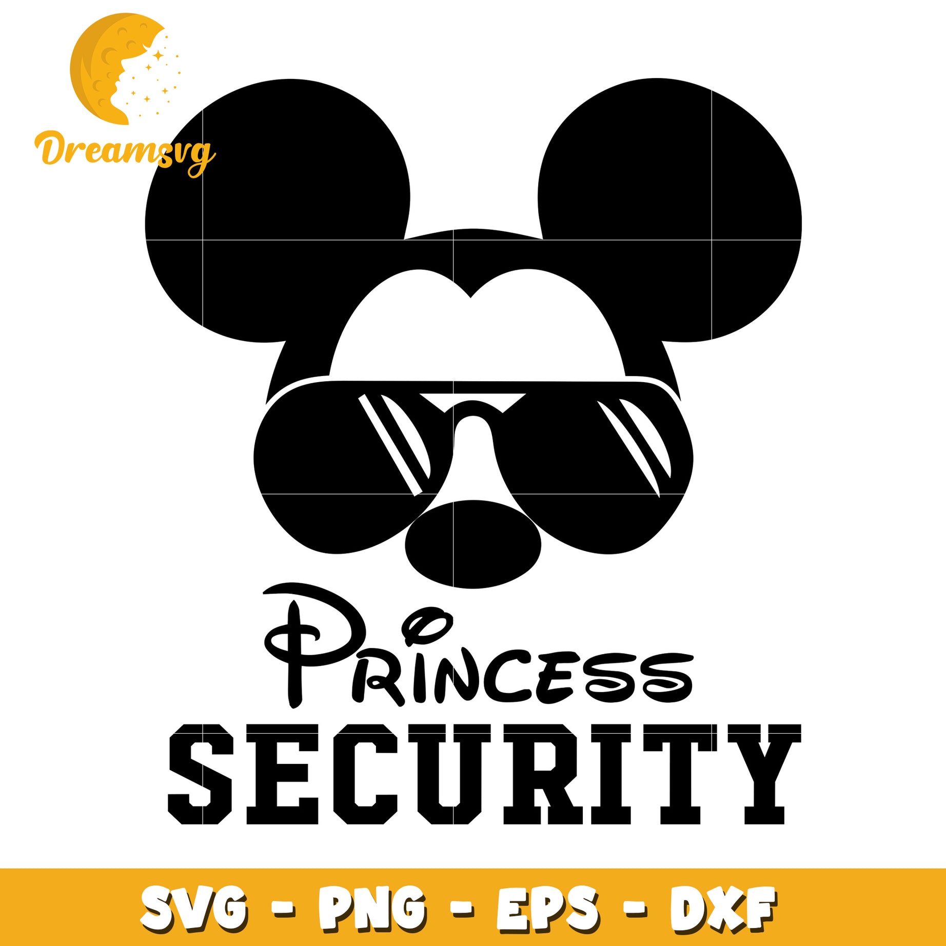 Mickey Mouse Princess Security SVG