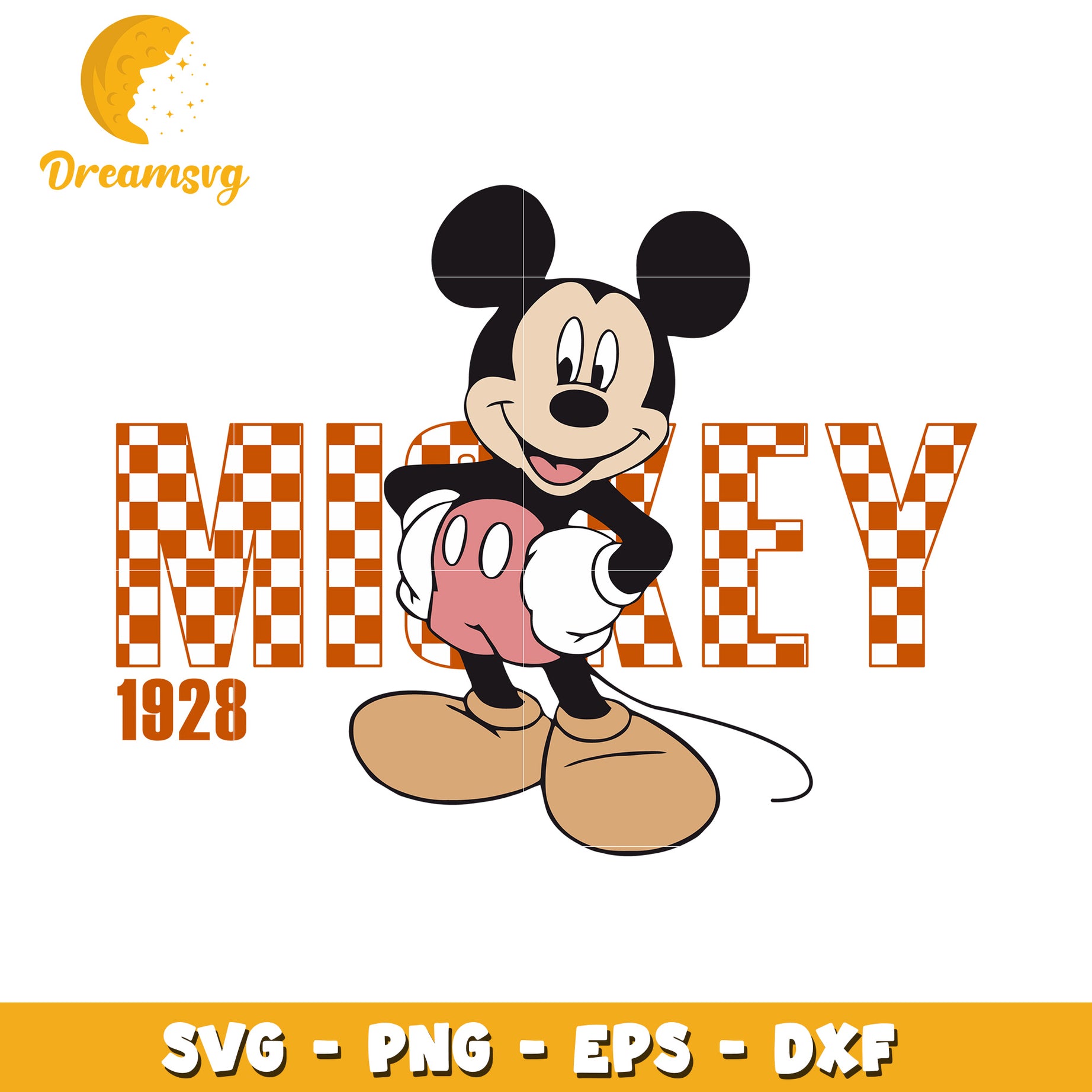 Mickey Mouse SVG 1928 PNG EPS DXF