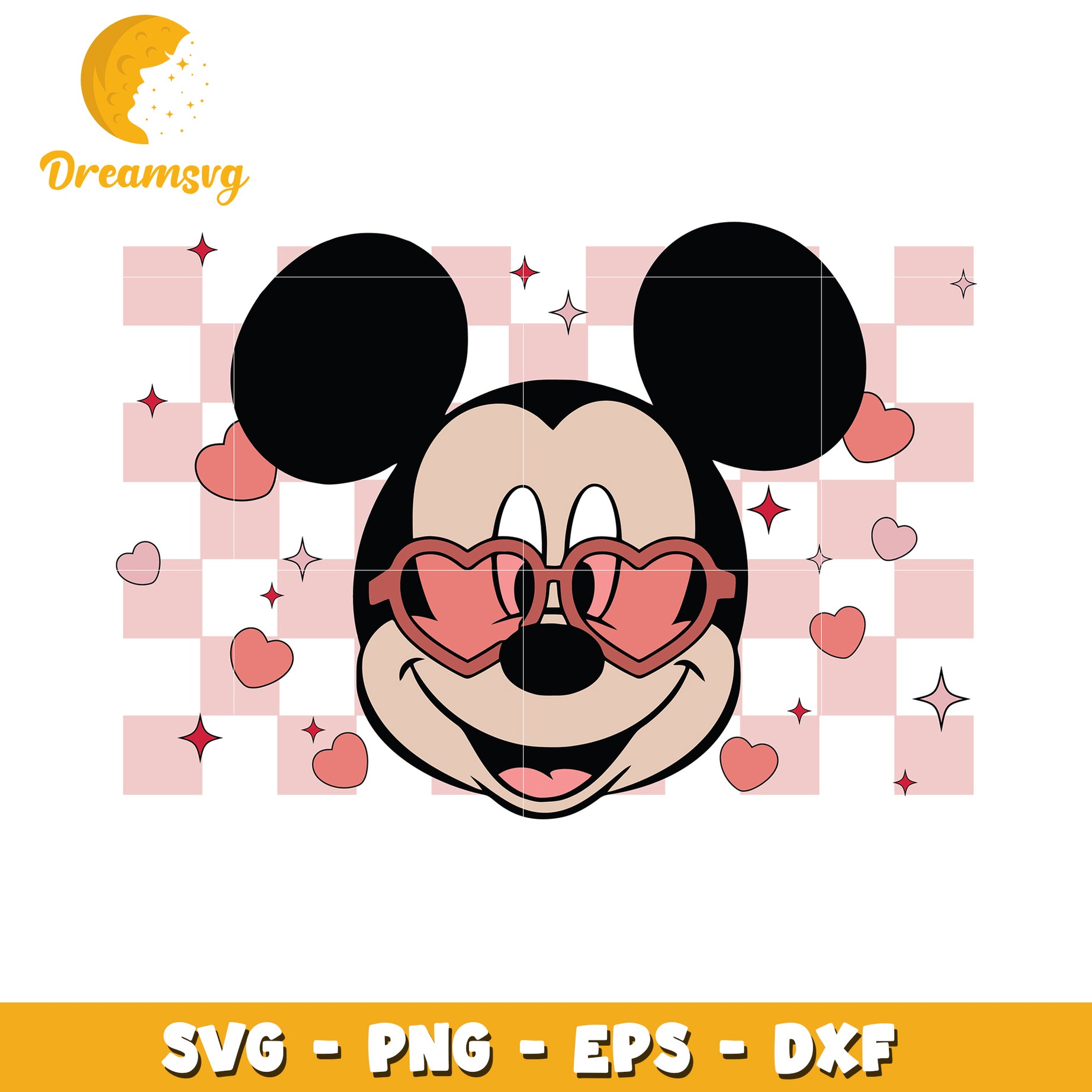 Mickey Mouse SVG Heart Sunglasses