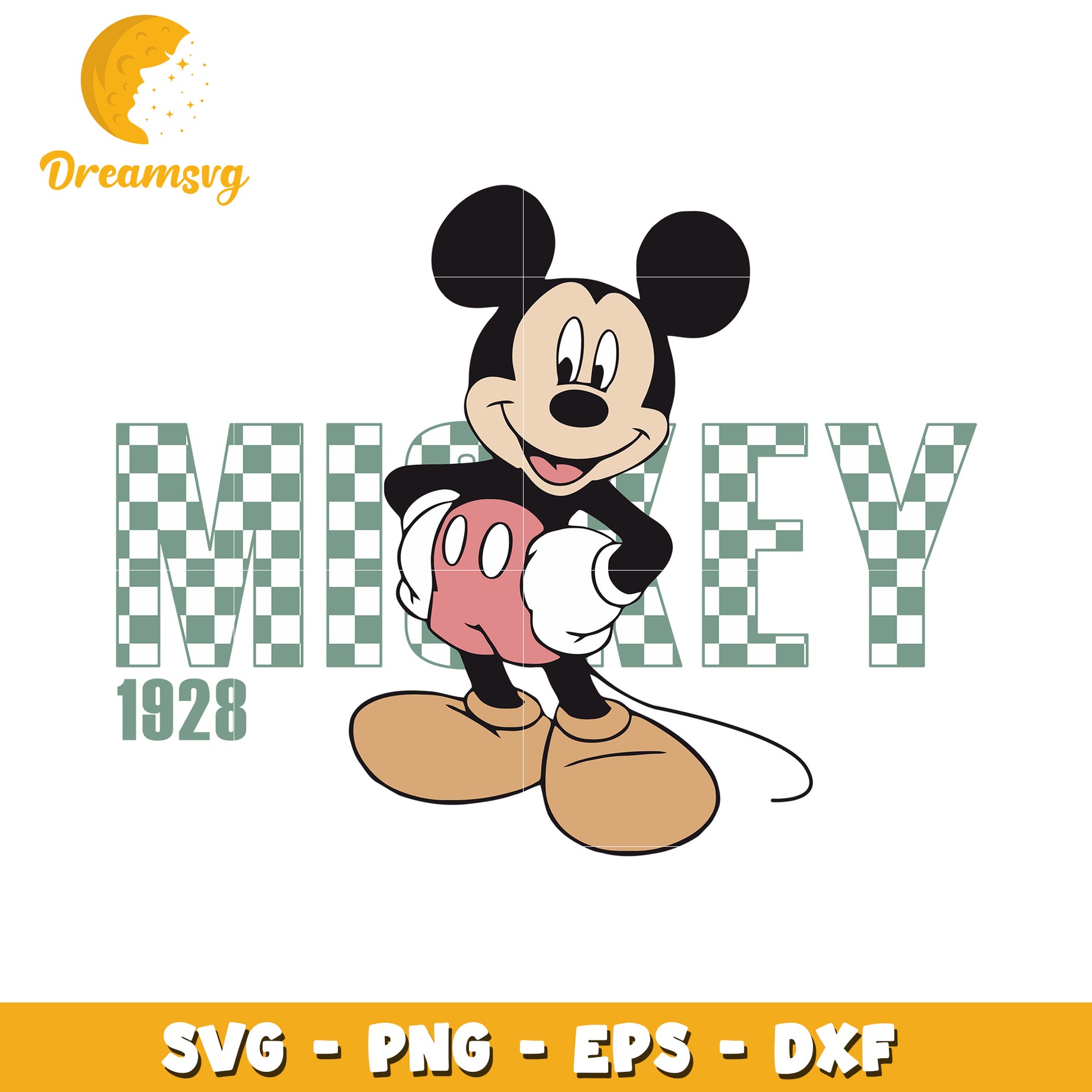 Mickey Mouse SVG PNG EPS DXF 1928