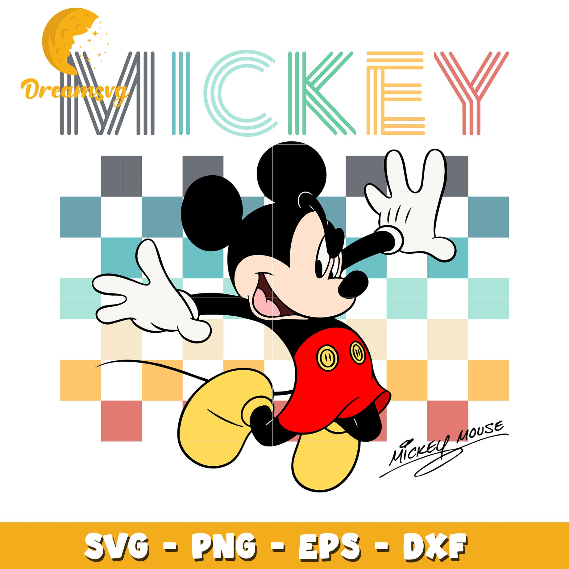 Mickey Mouse SVG PNG EPS DXF Files
