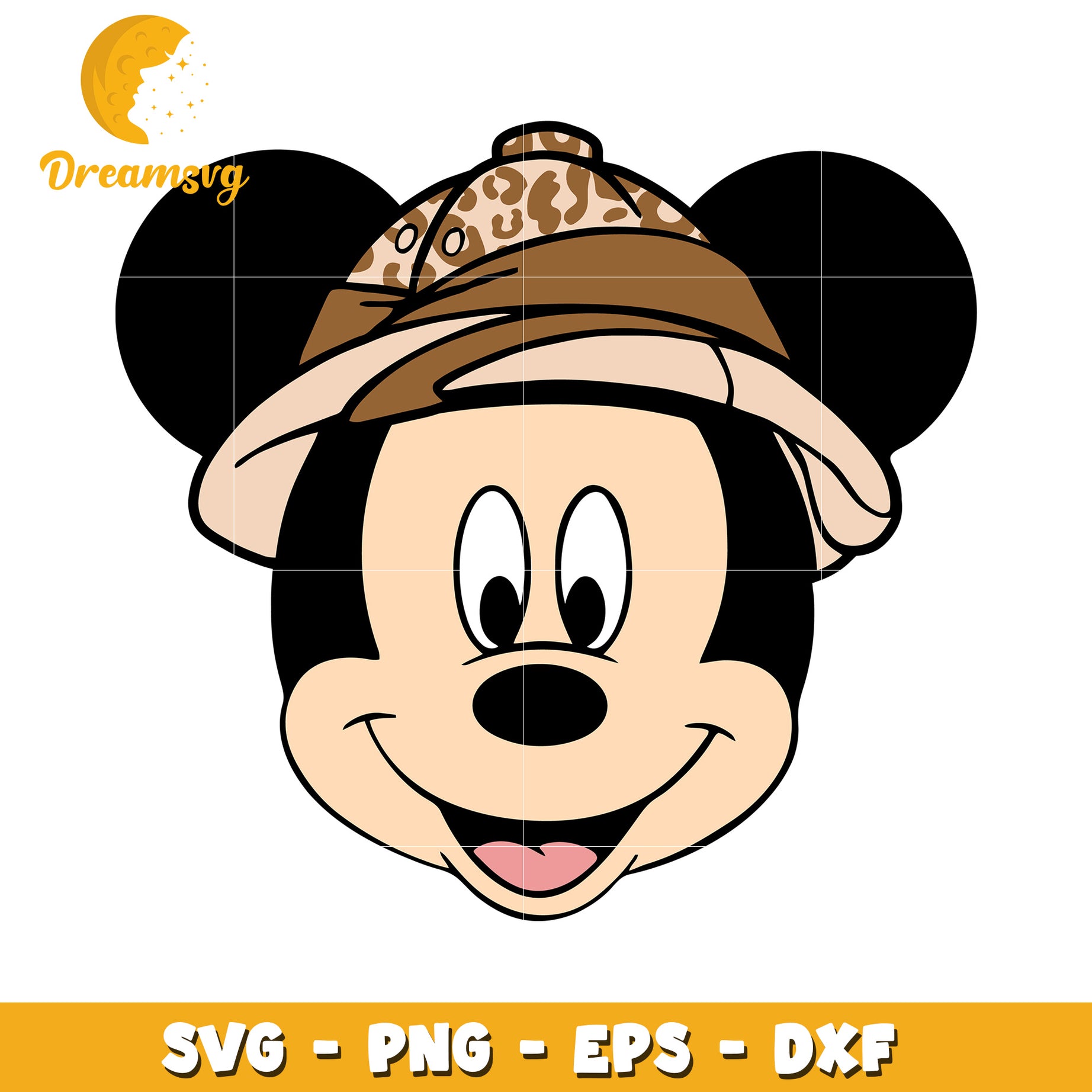 Mickey Mouse Safari Hat SVG PNG EPS DXF
