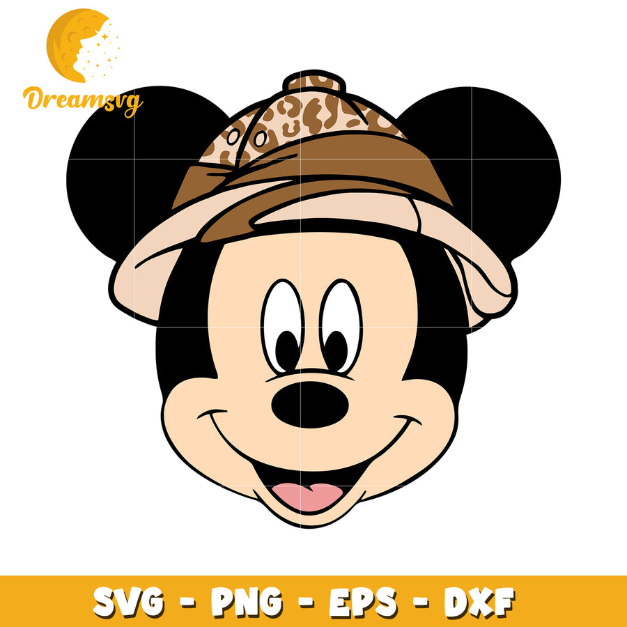 Mickey Mouse Safari Hat SVG PNG EPS DXF