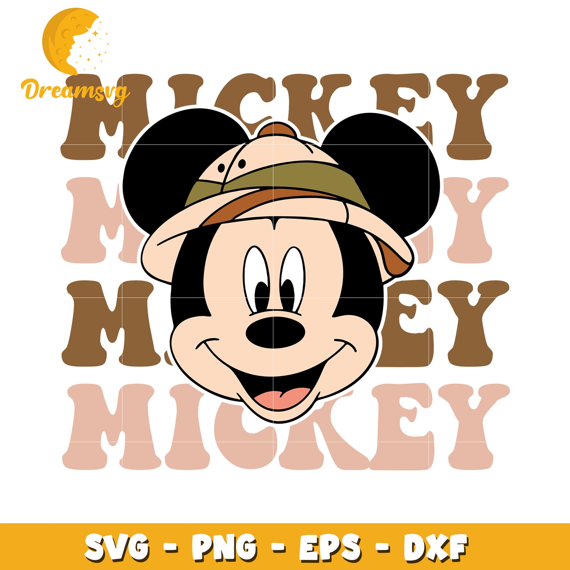 Mickey Mouse Safari SVG File Cute Design for Craft Projects