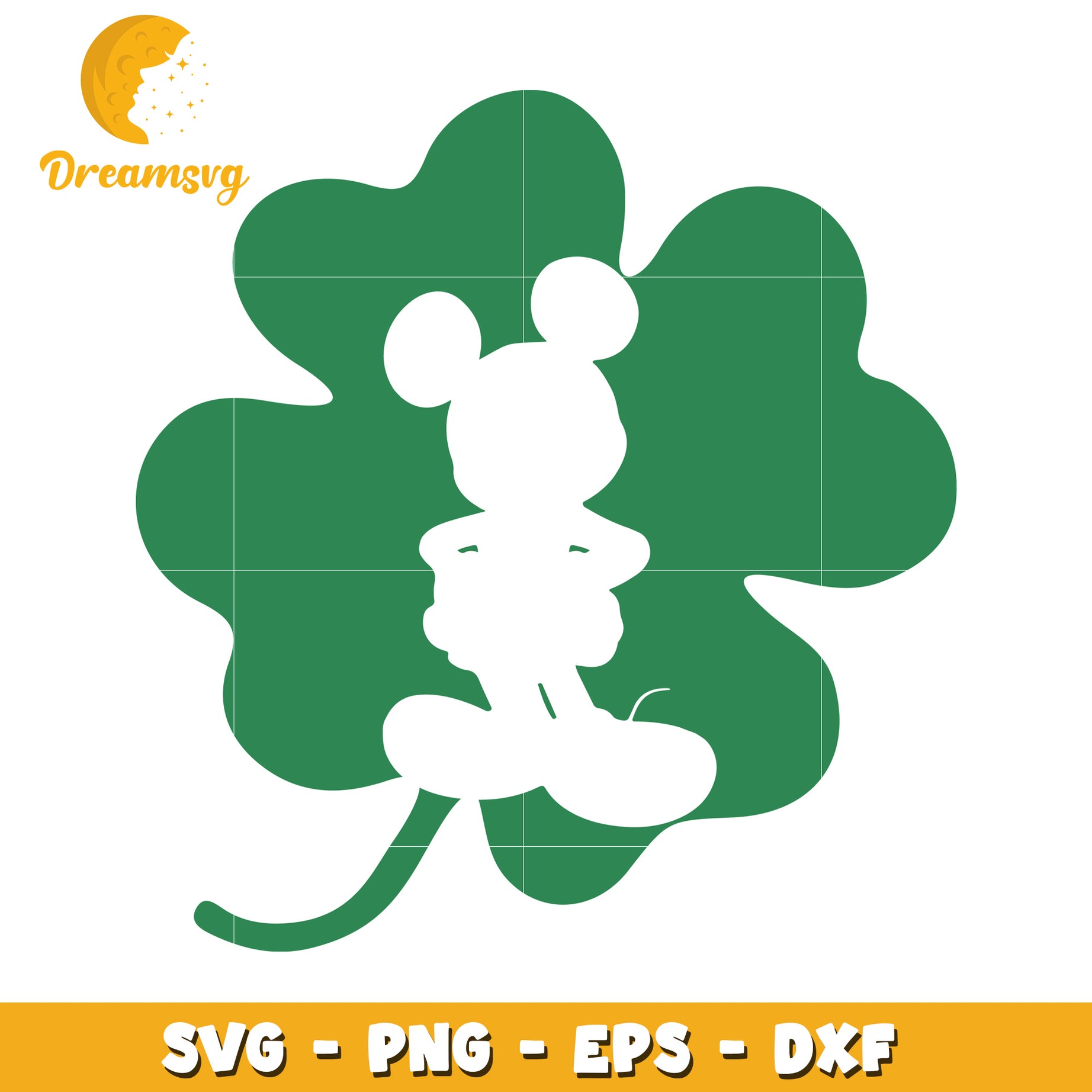 Mickey Mouse Shamrock SVG PNG EPS DXF