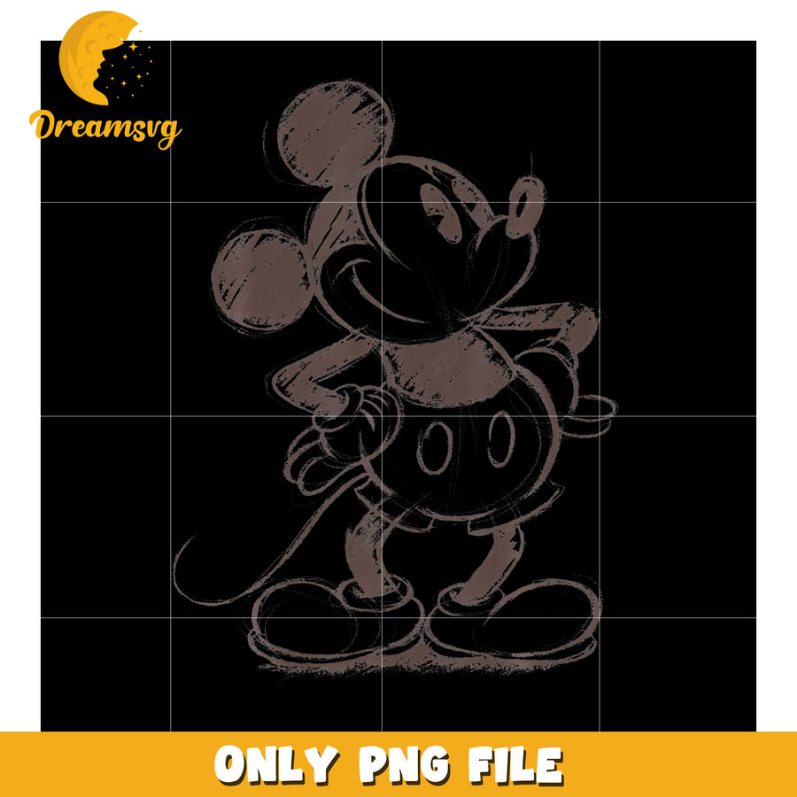 Mickey Mouse Sketch png, cartoon characters png,  mickey design png