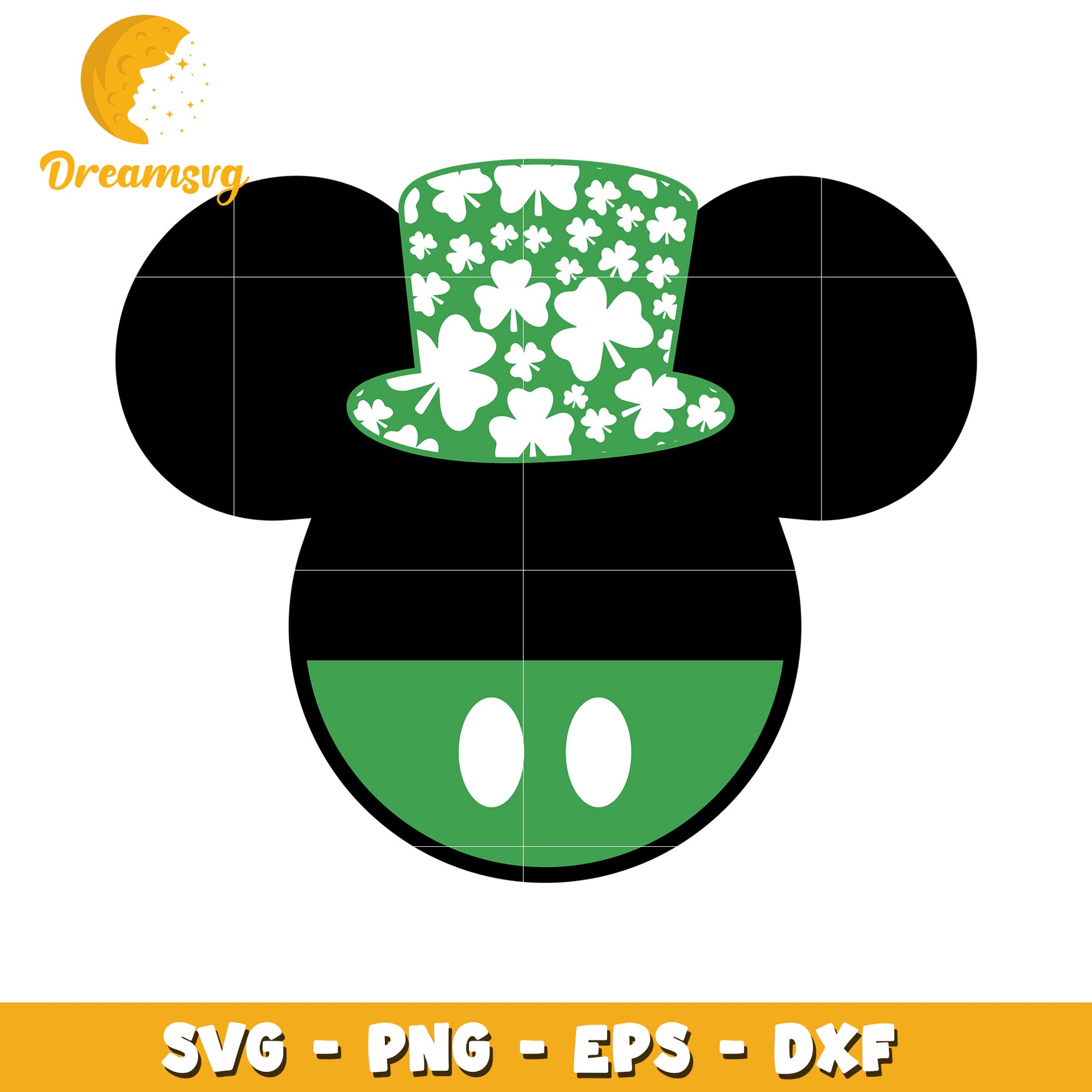 Mickey Mouse St. Patrick's Day SVG Clipart for Crafts and Design