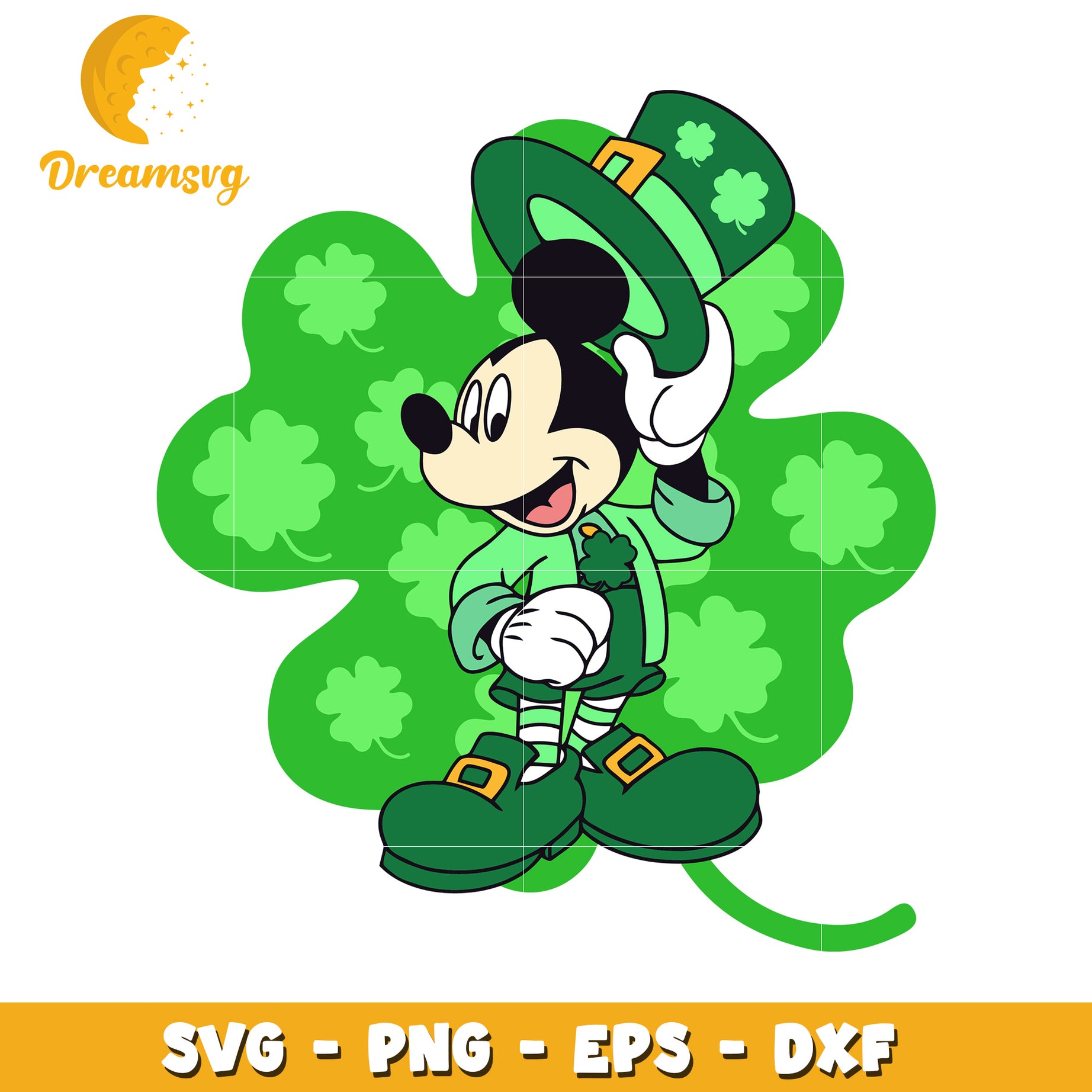 Mickey Mouse St Patrick Day SVG Clipart for Crafting Projects