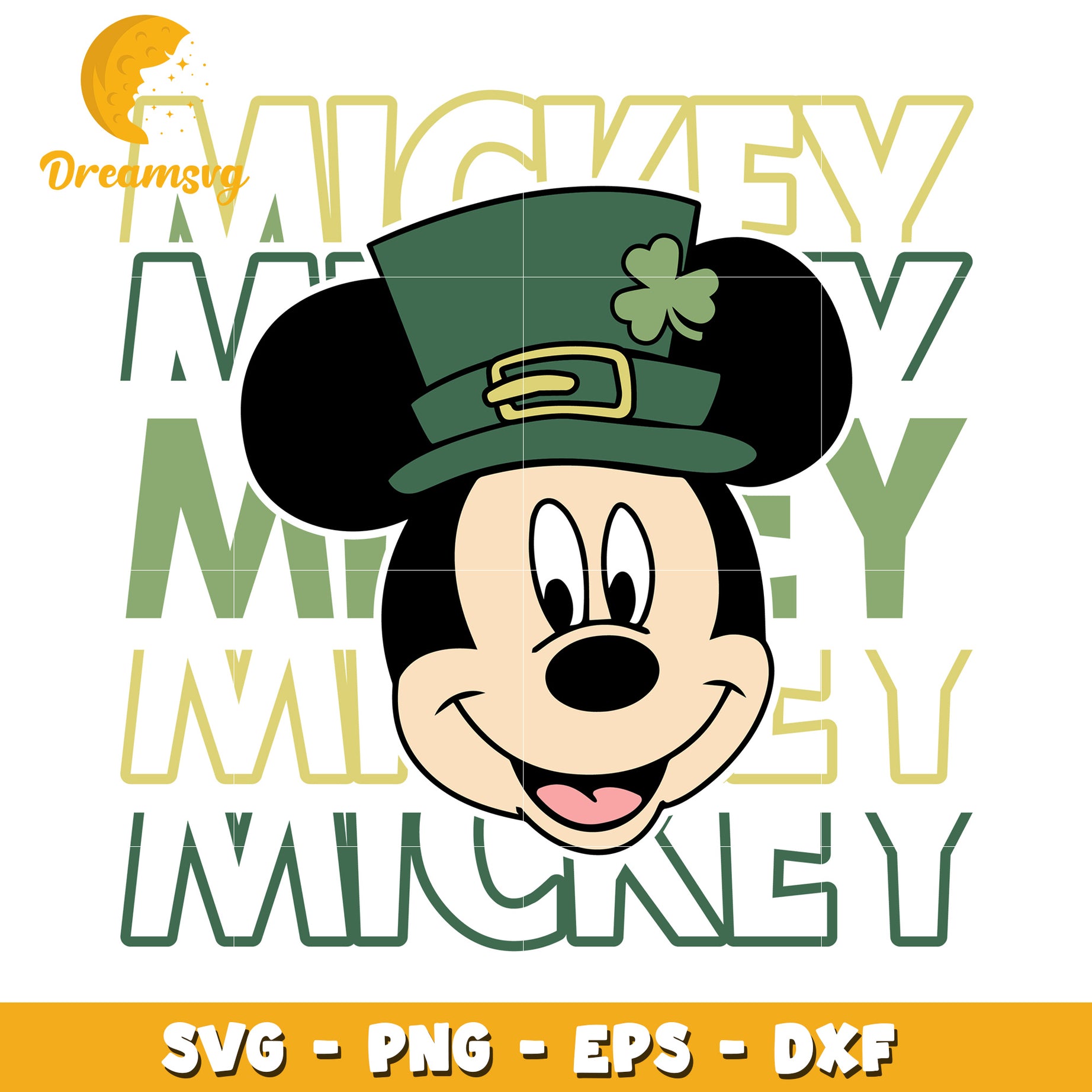 Mickey Mouse St Patricks Day SVG PNG