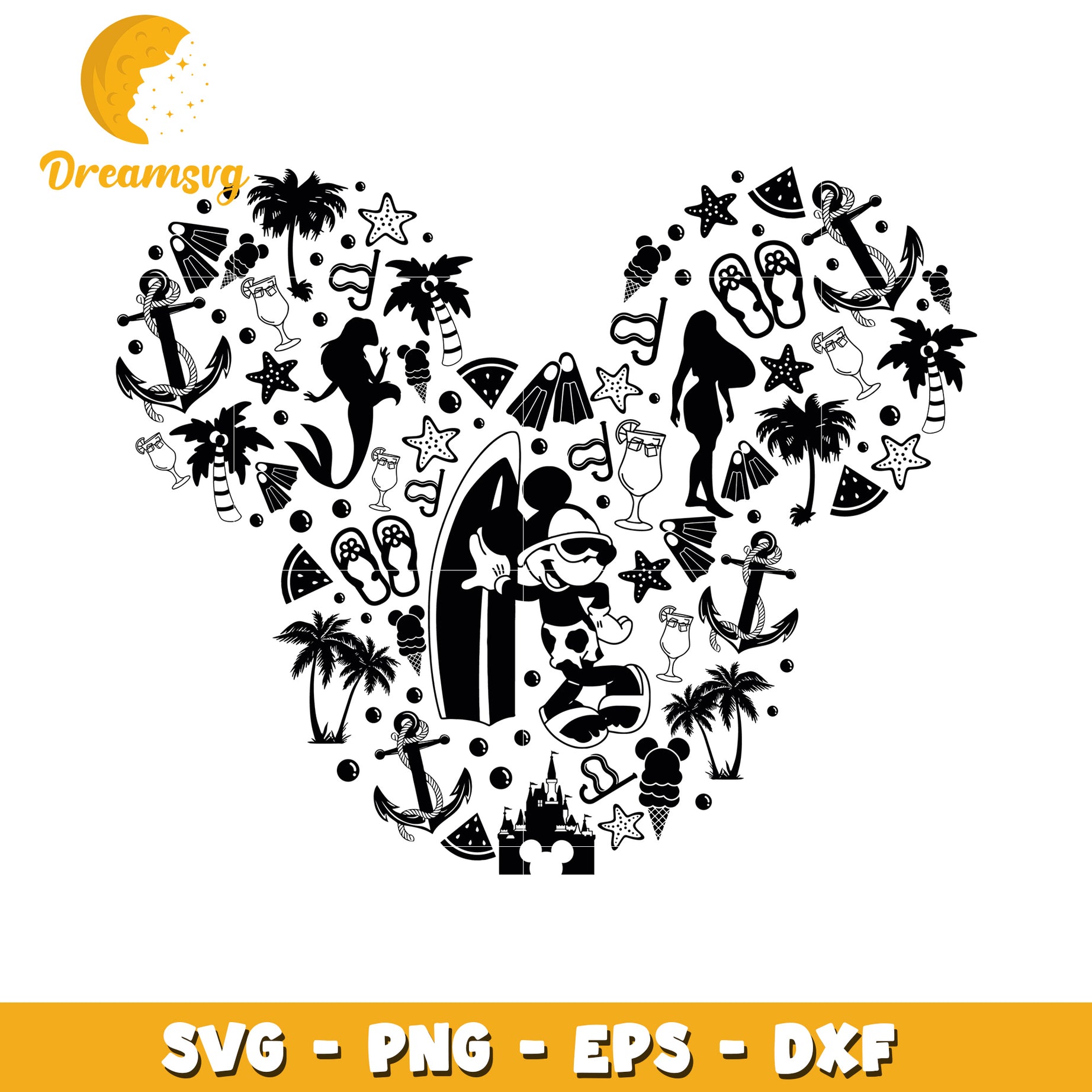 Mickey Mouse Summer SVG Bundle