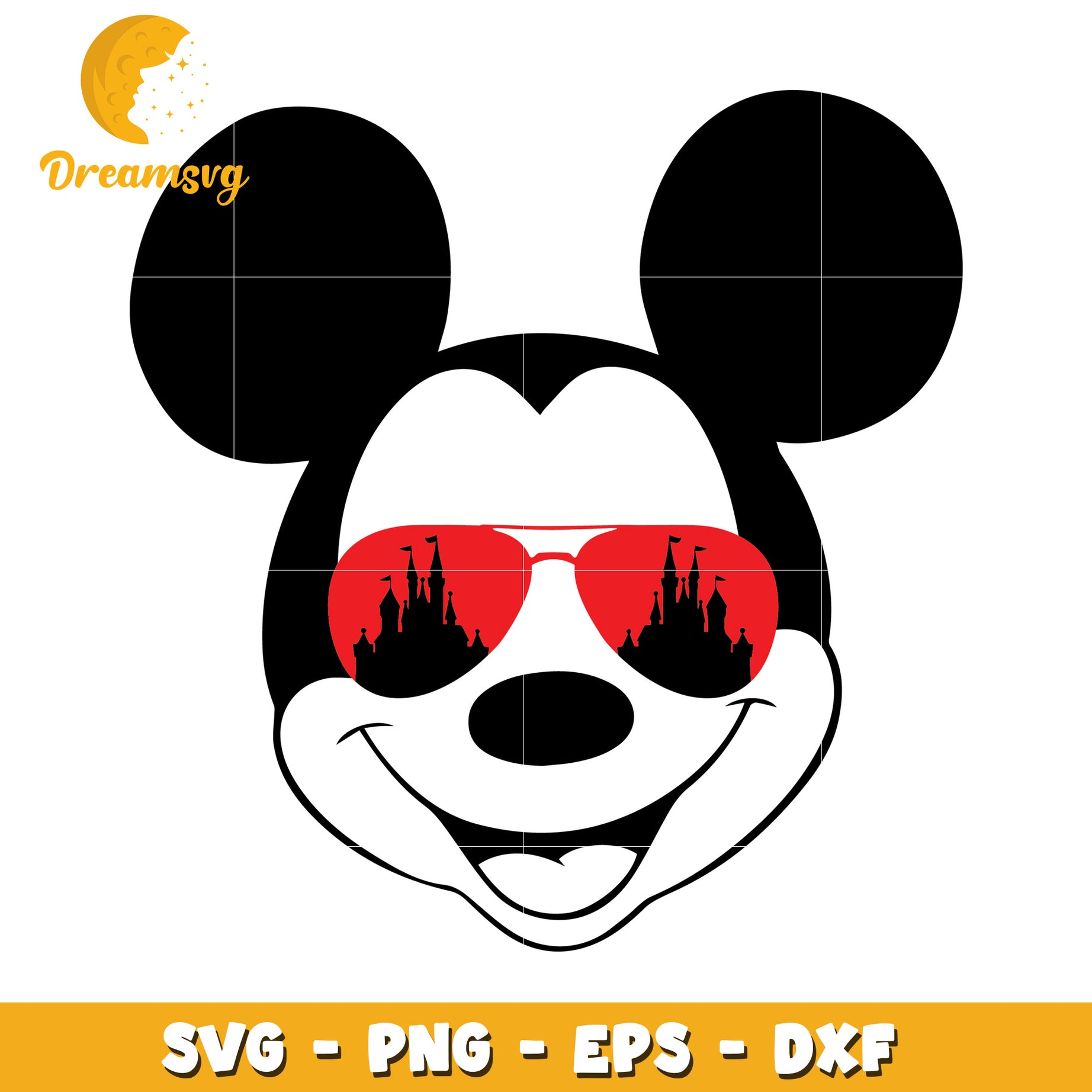 Mickey Mouse Sunglasses SVG Cut File