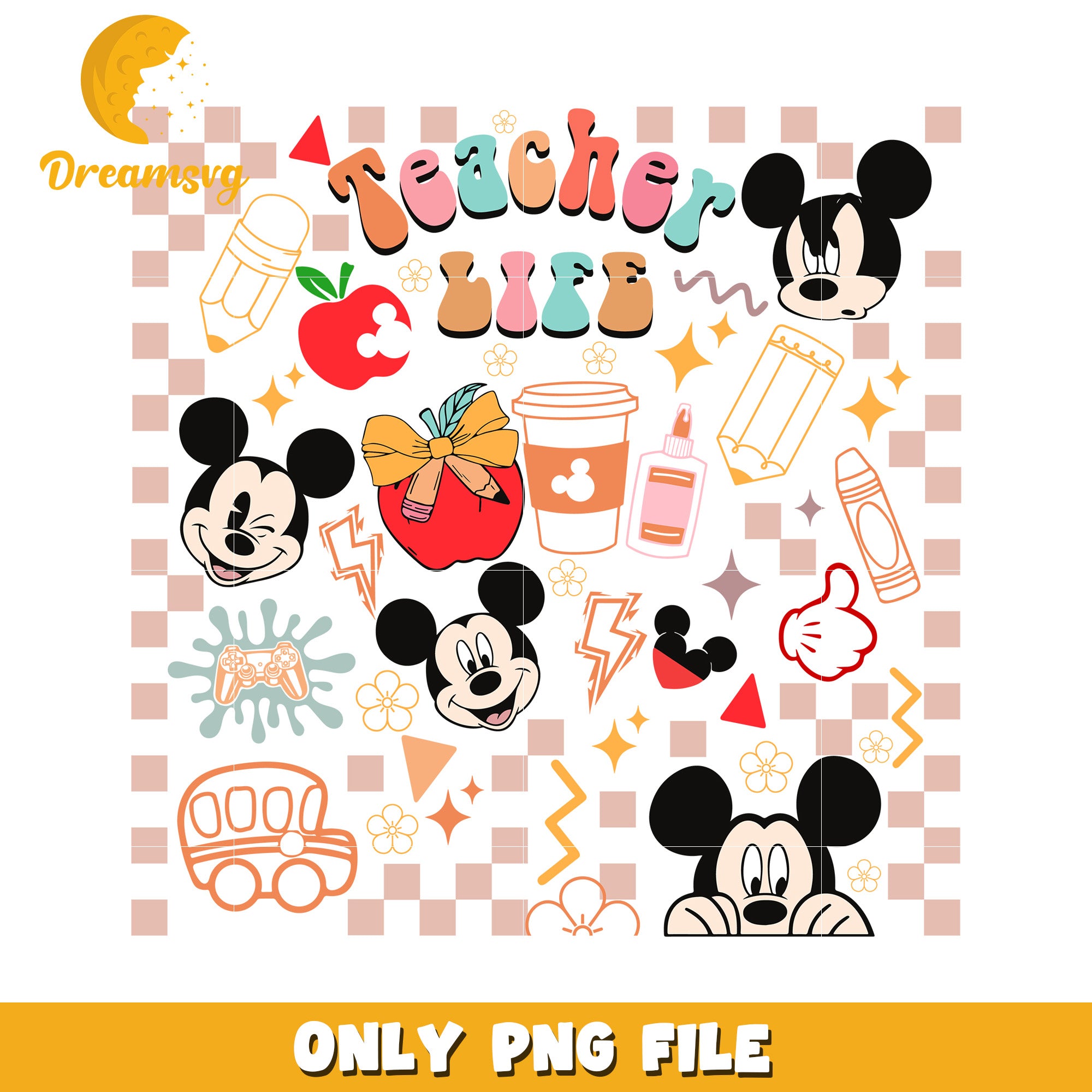 Mickey Mouse Teacher Life PNG