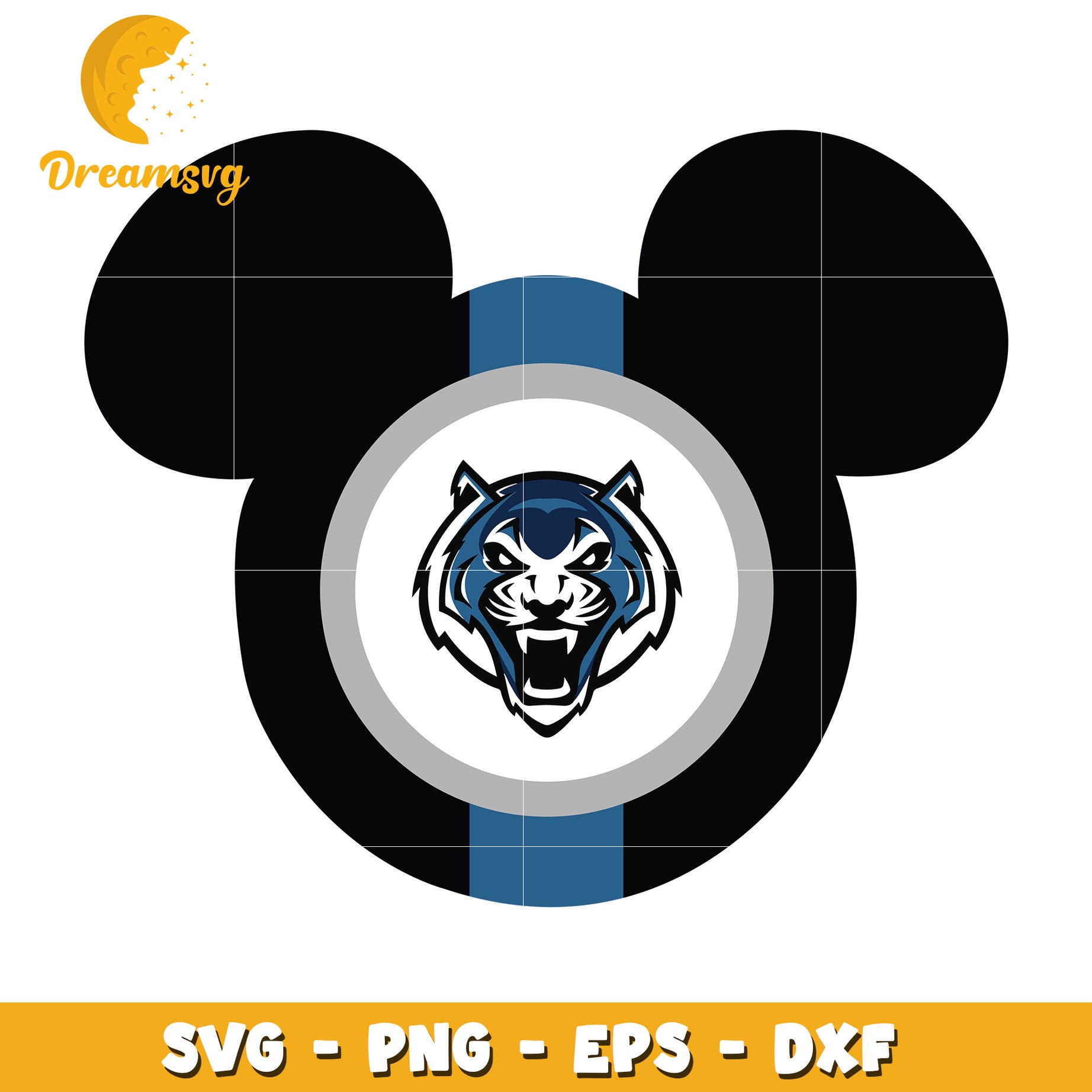 Mickey Mouse Tiger Head SVG PNG EPS DXF