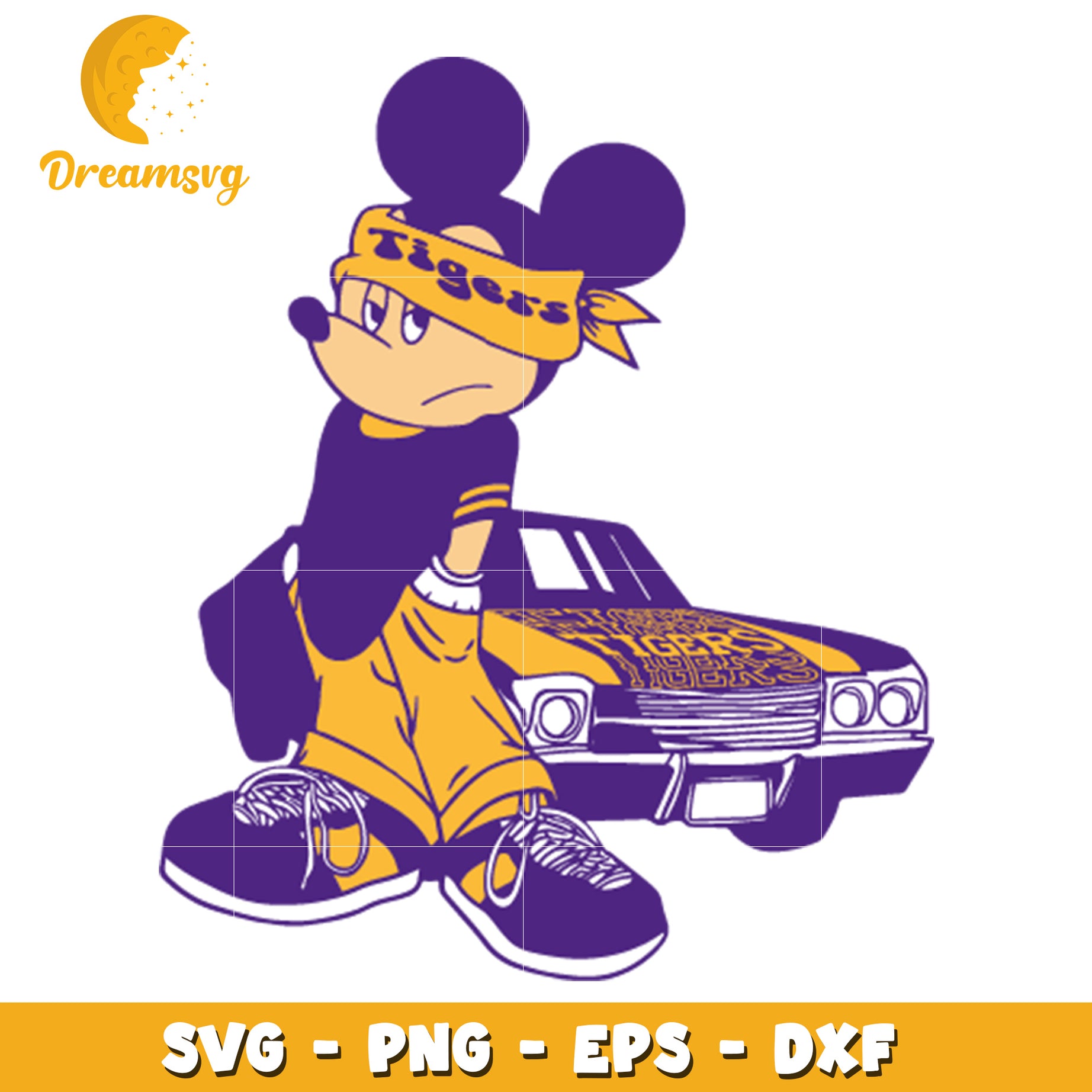 Mickey Mouse Tigers SVG PNG EPS DXF