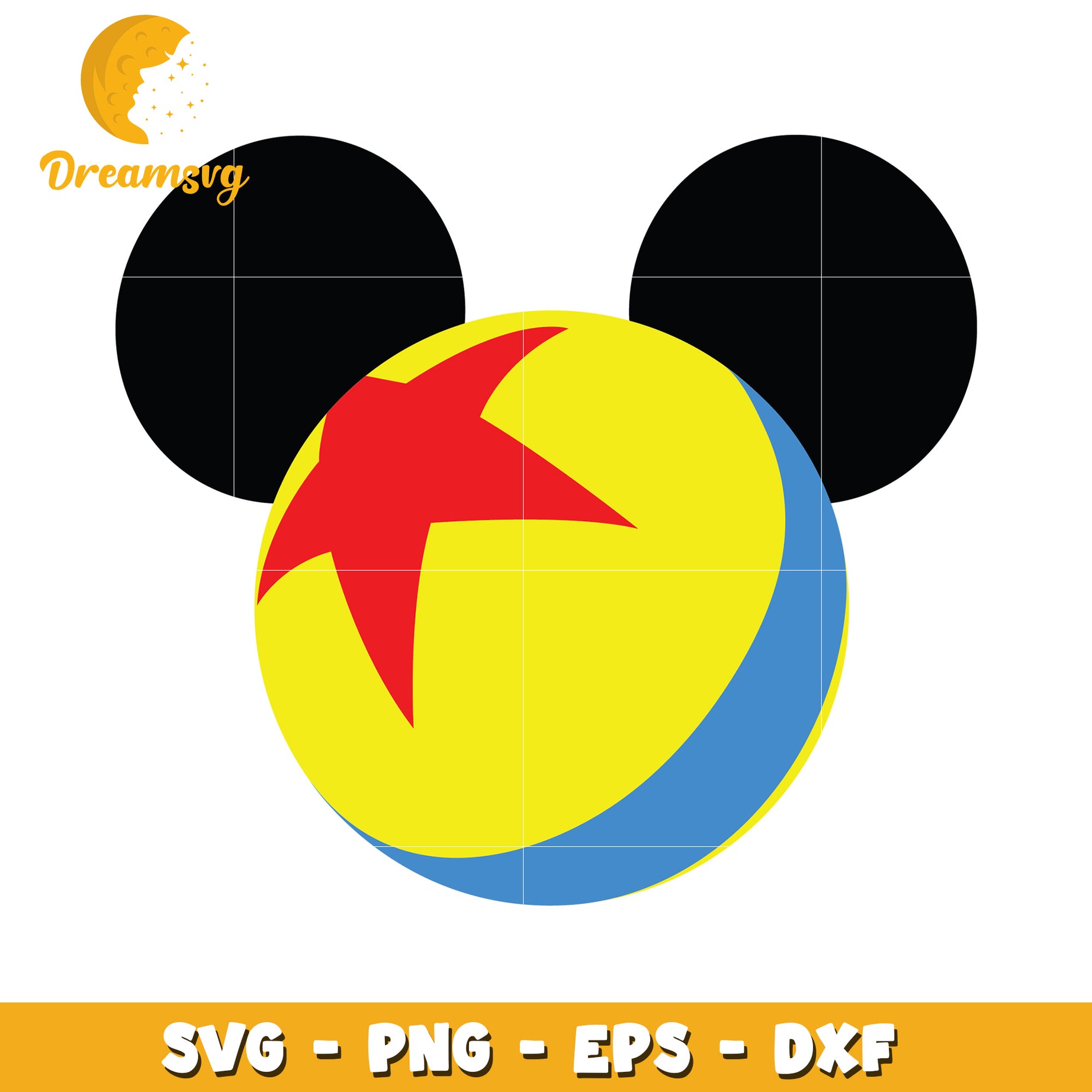 Mickey Mouse Toy Story Ball SVG PNG EPS DXF