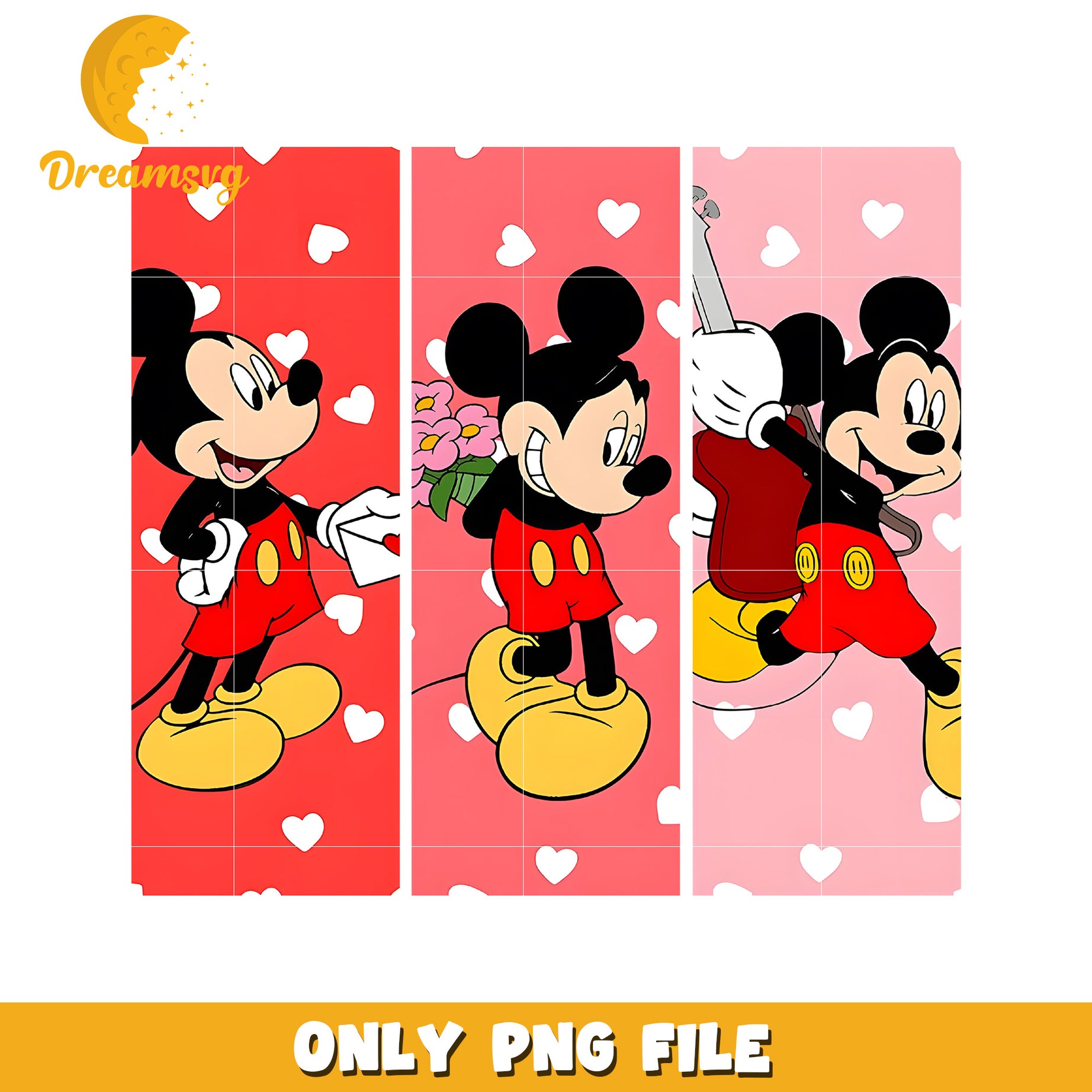 Mickey Mouse Valentine PNG Sublimation