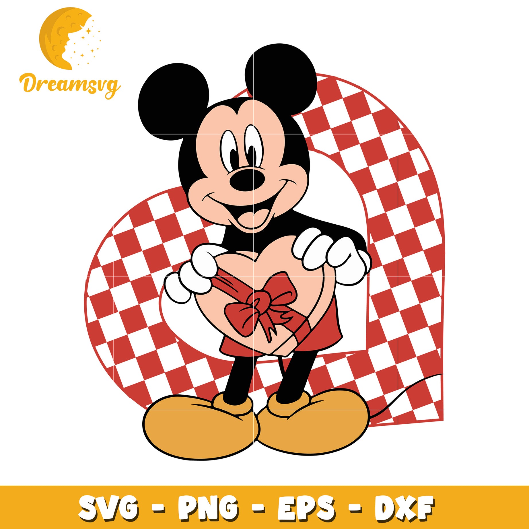 Mickey Mouse Valentine SVG PNG EPS DXF