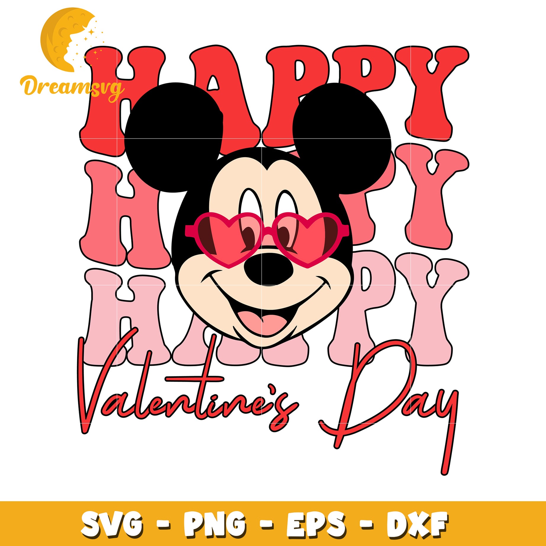 Mickey Mouse Valentines Day SVG PNG EPS DXF