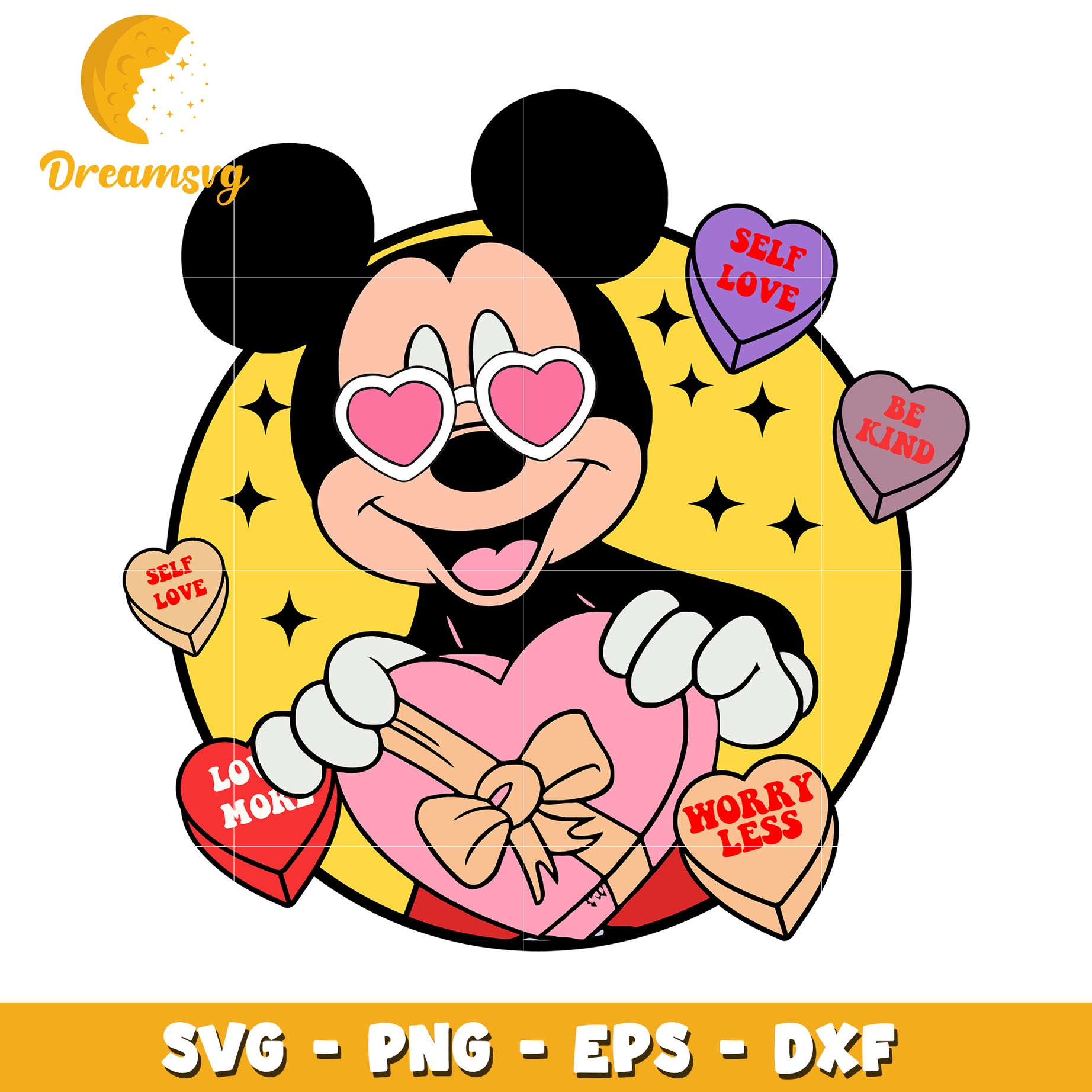 Mickey Mouse Valentines SVG PNG EPS DXF