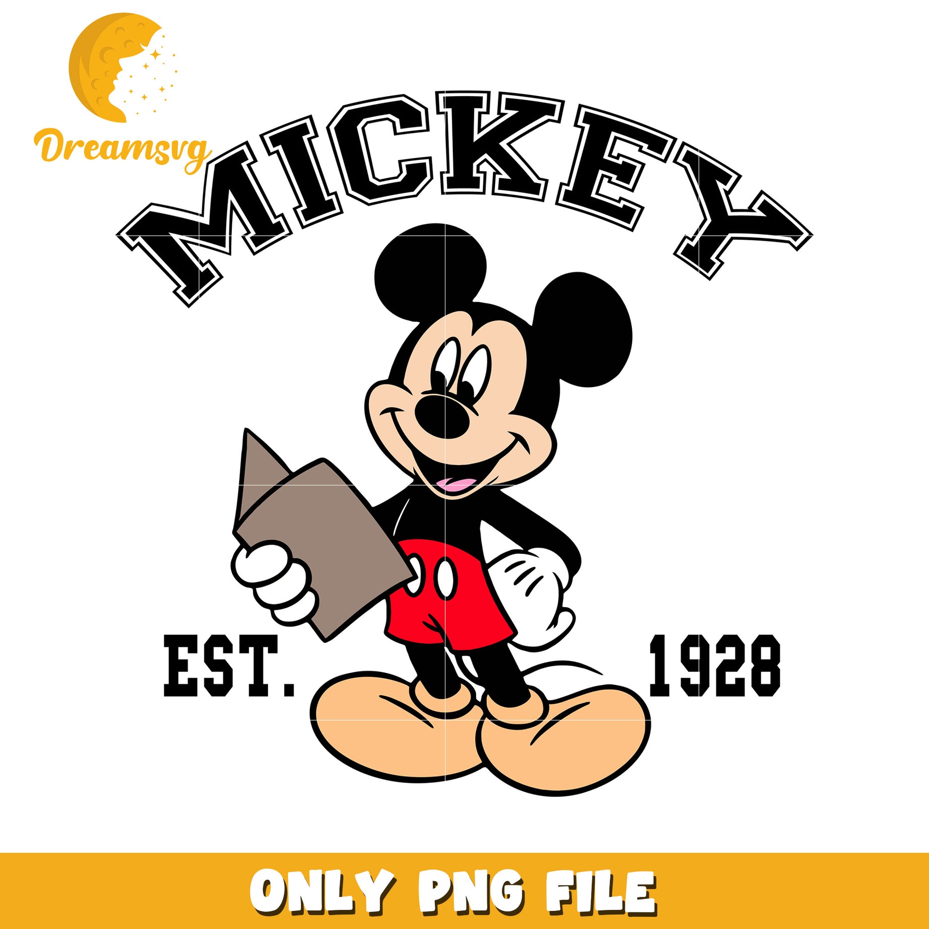 Mickey Mouse Vintage PNG Art Established 1928 File