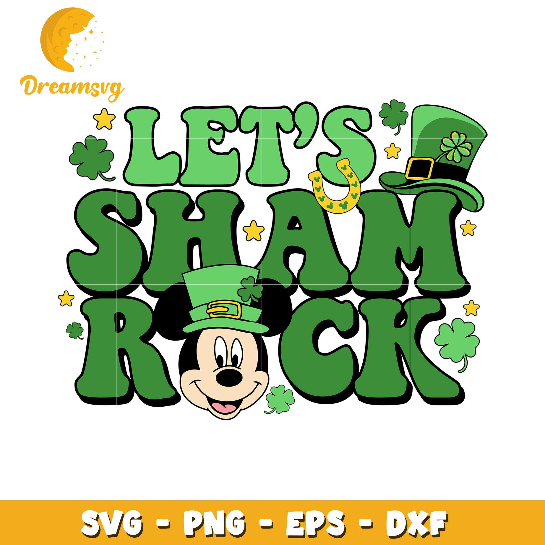 Mickey Shamrock SVG Cut File